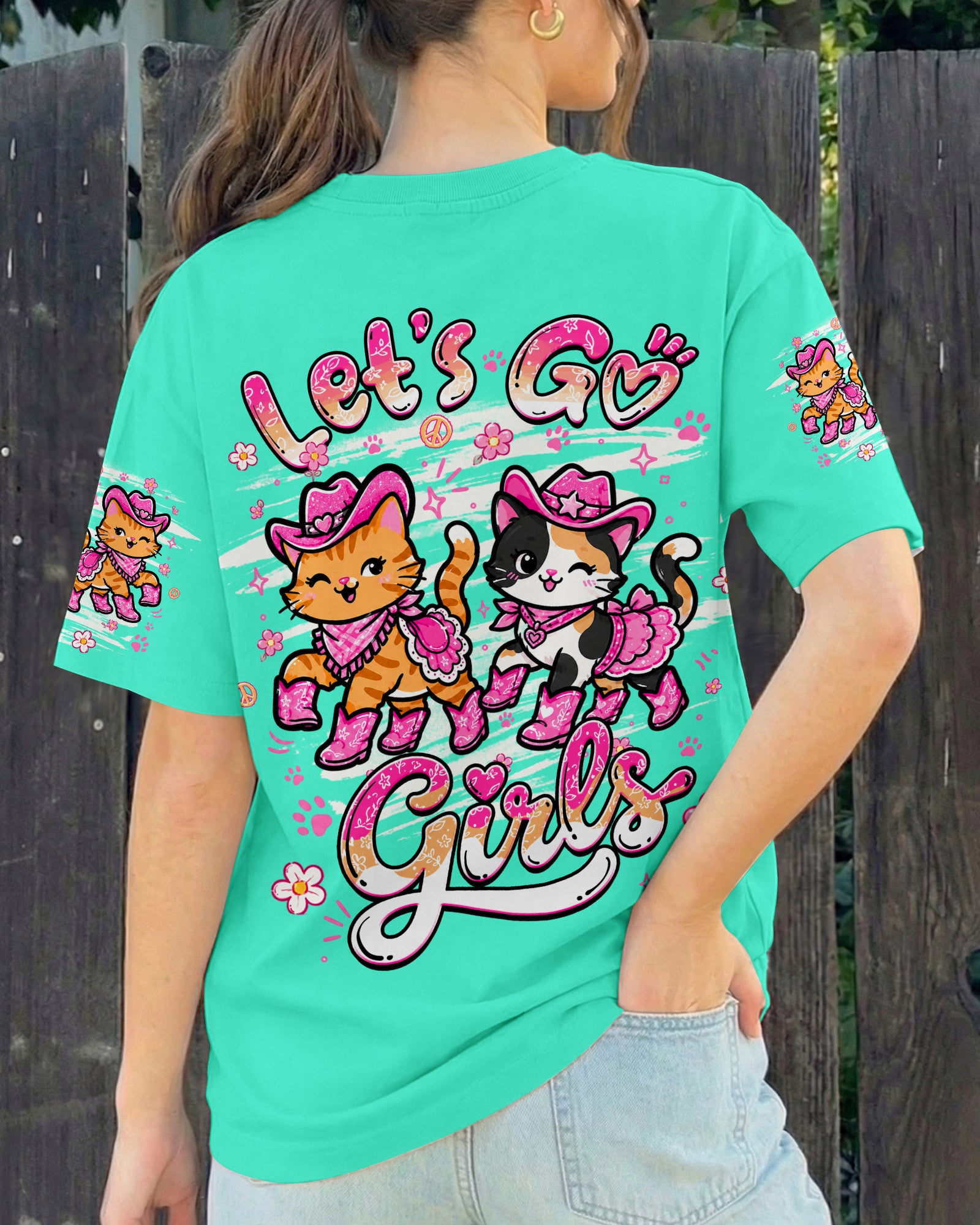 LET'S GO GIRLS CAT ALL OVER PRINT - TLHG0907264