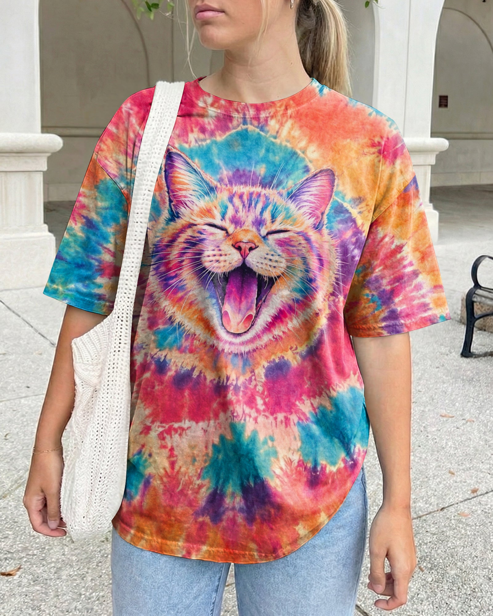 JOYFUL CAT WATERCOLOR PATTERN  ALL OVER PRINT - TLNO2404261