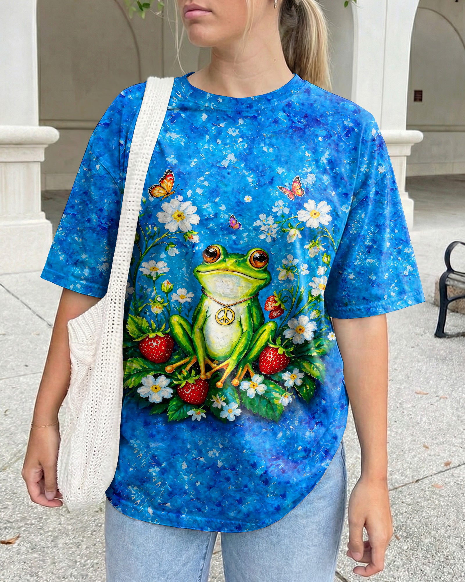 BE YOU THE WORLD WILL ADJUST FROG ALL OVER PRINT - TLHG0805264