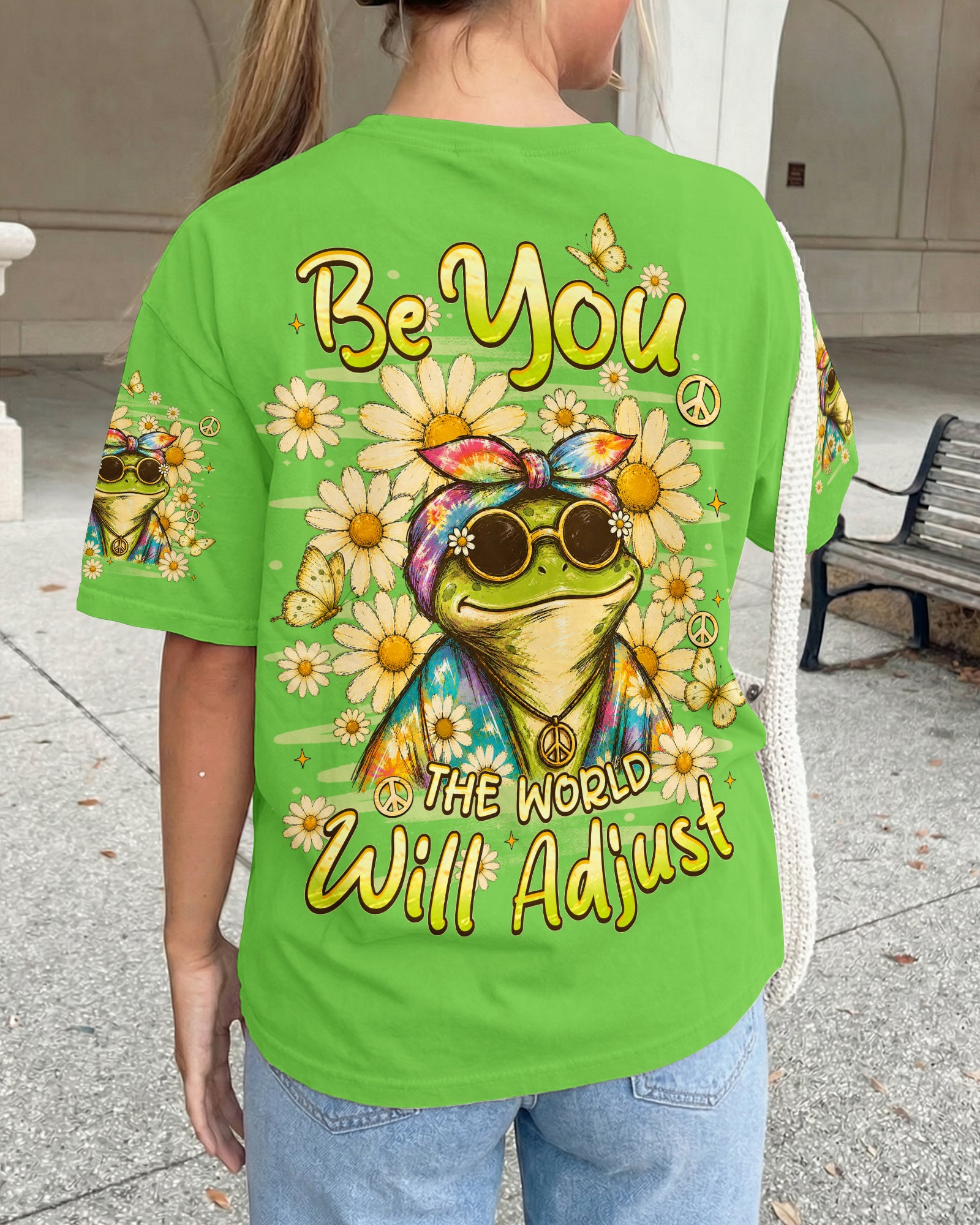 BE YOU THE WORLD WILL ADJUST FROG ALL OVER PRINT - TLHN3007263