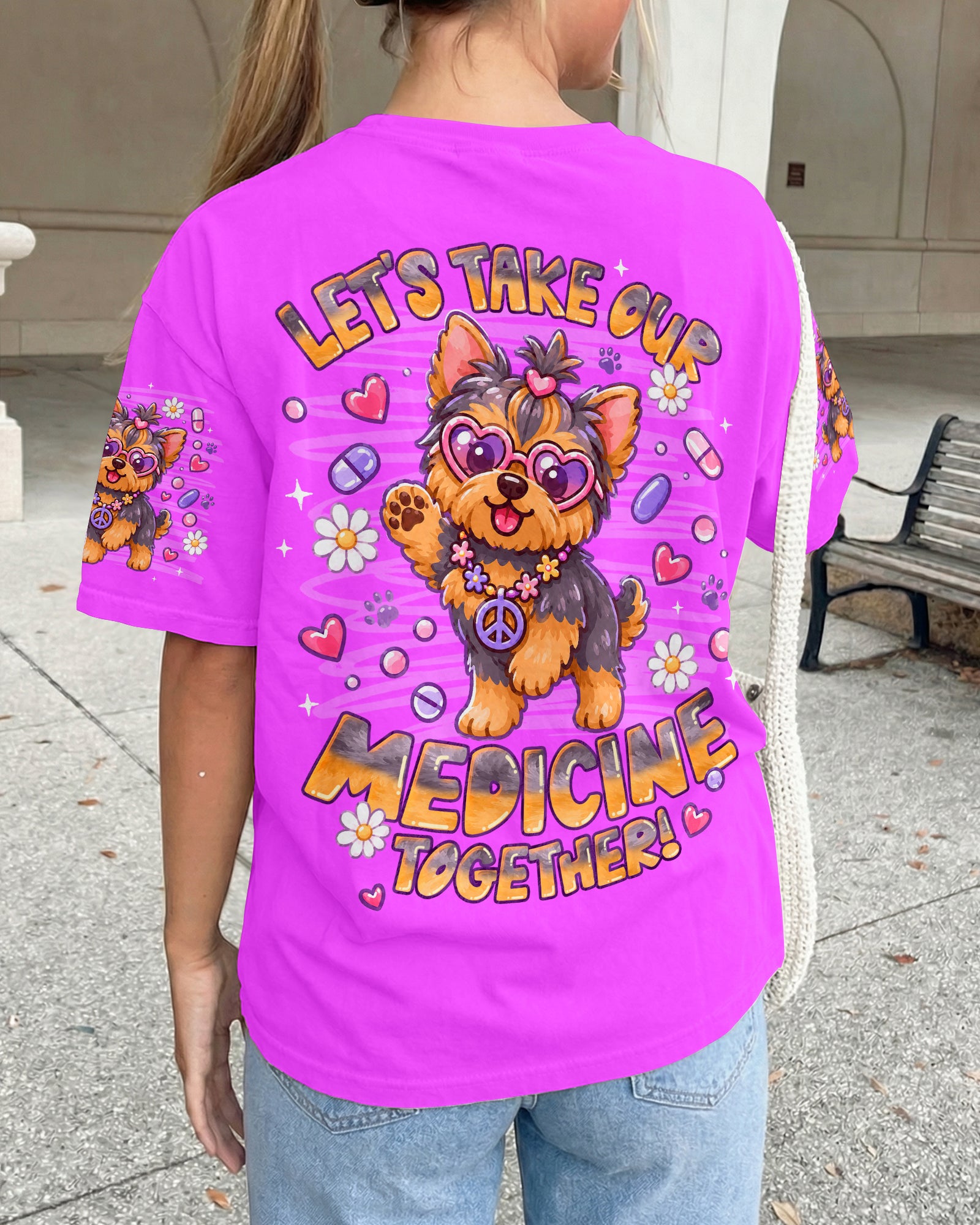 LET'S TAKE OUR MEDICINE YORKIE DOG ALL OVER PRINT - TLNT0907262