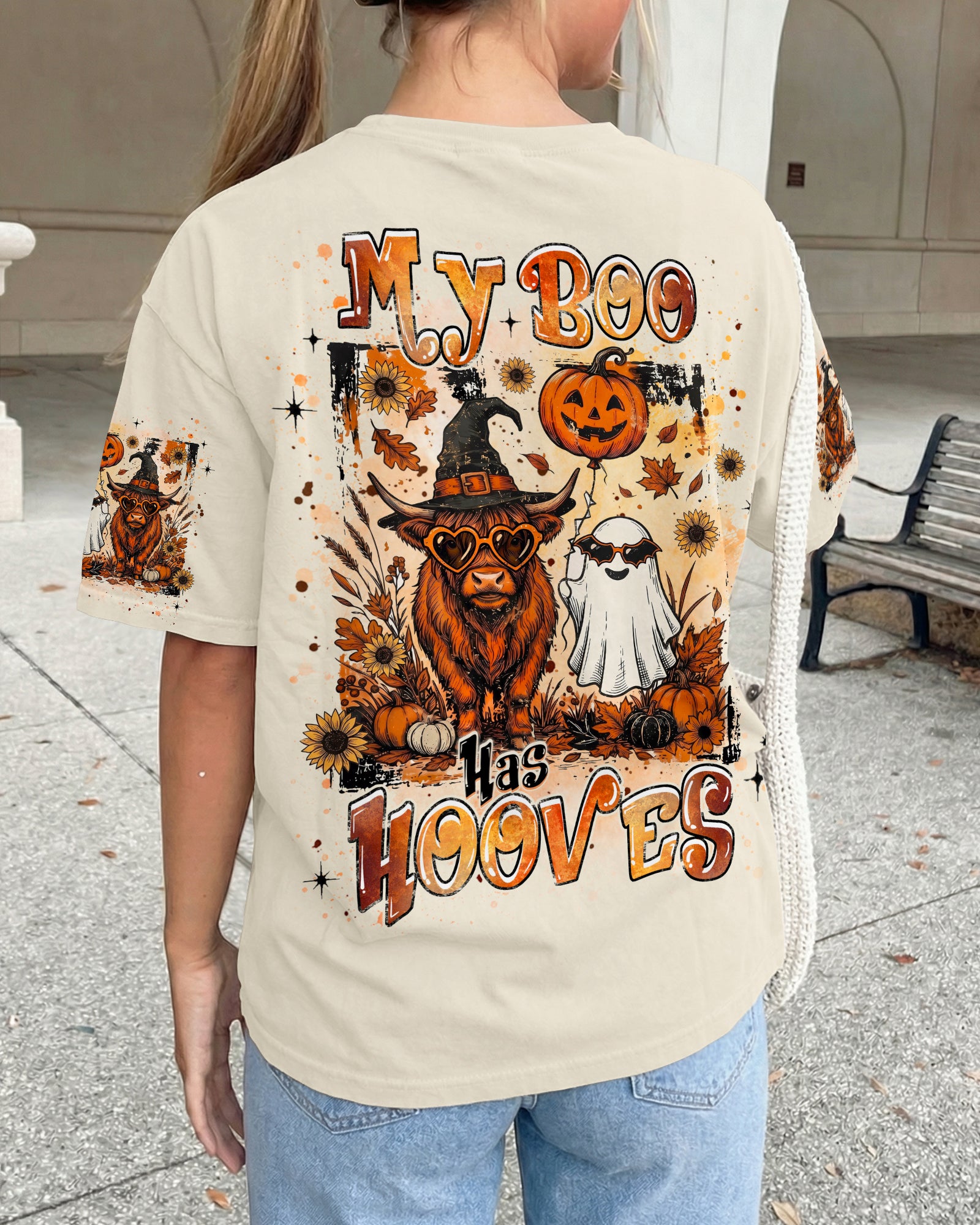 MY BOO HAS HOOVES HIGHLAND COW HALLOWEEN ALL OVER PRINT - TLHG2207262