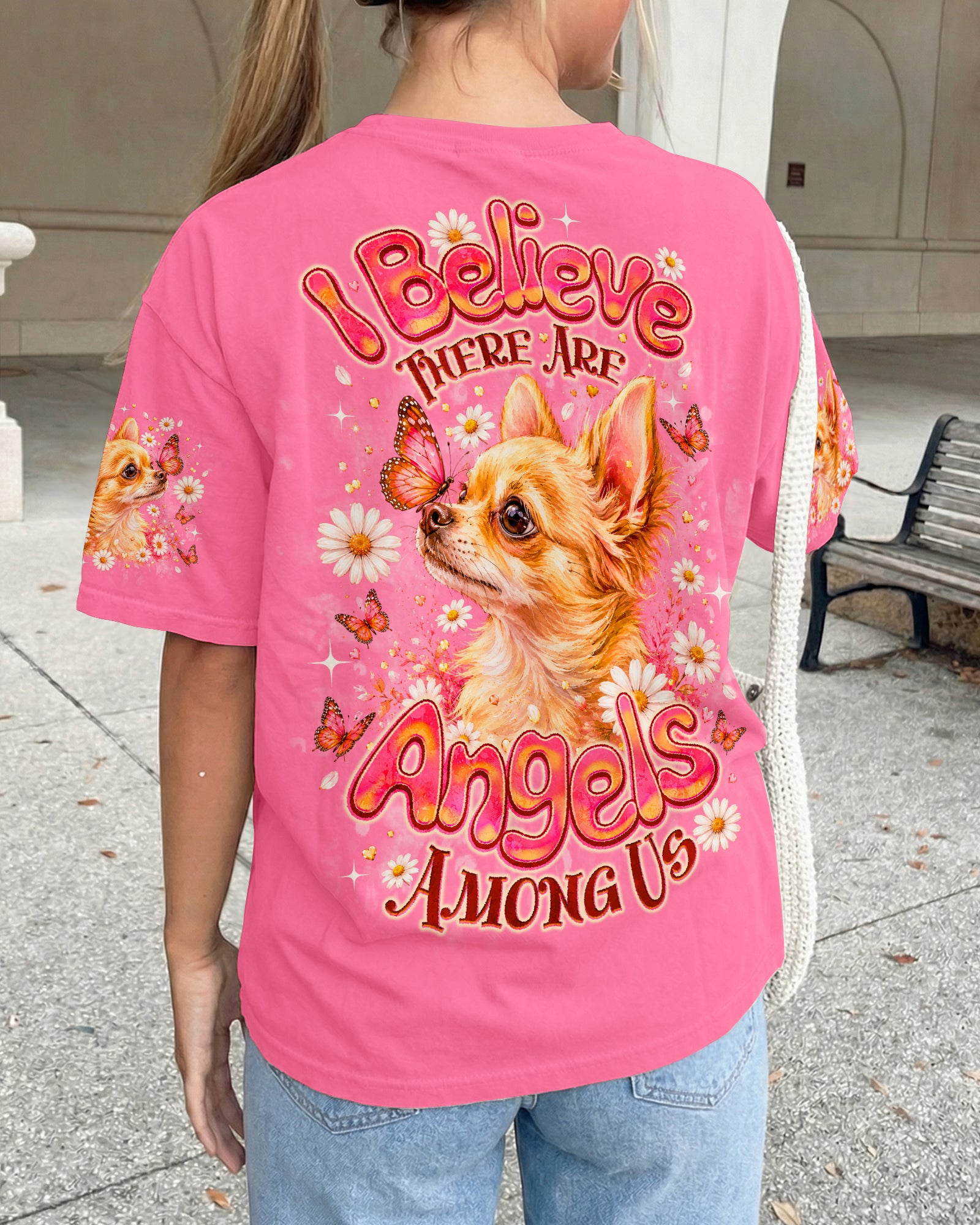 I BELIEVE THERE ARE ANGELS AMONG US CHIHUAHUA DOG ALL OVER PRINT - TLNO2105262