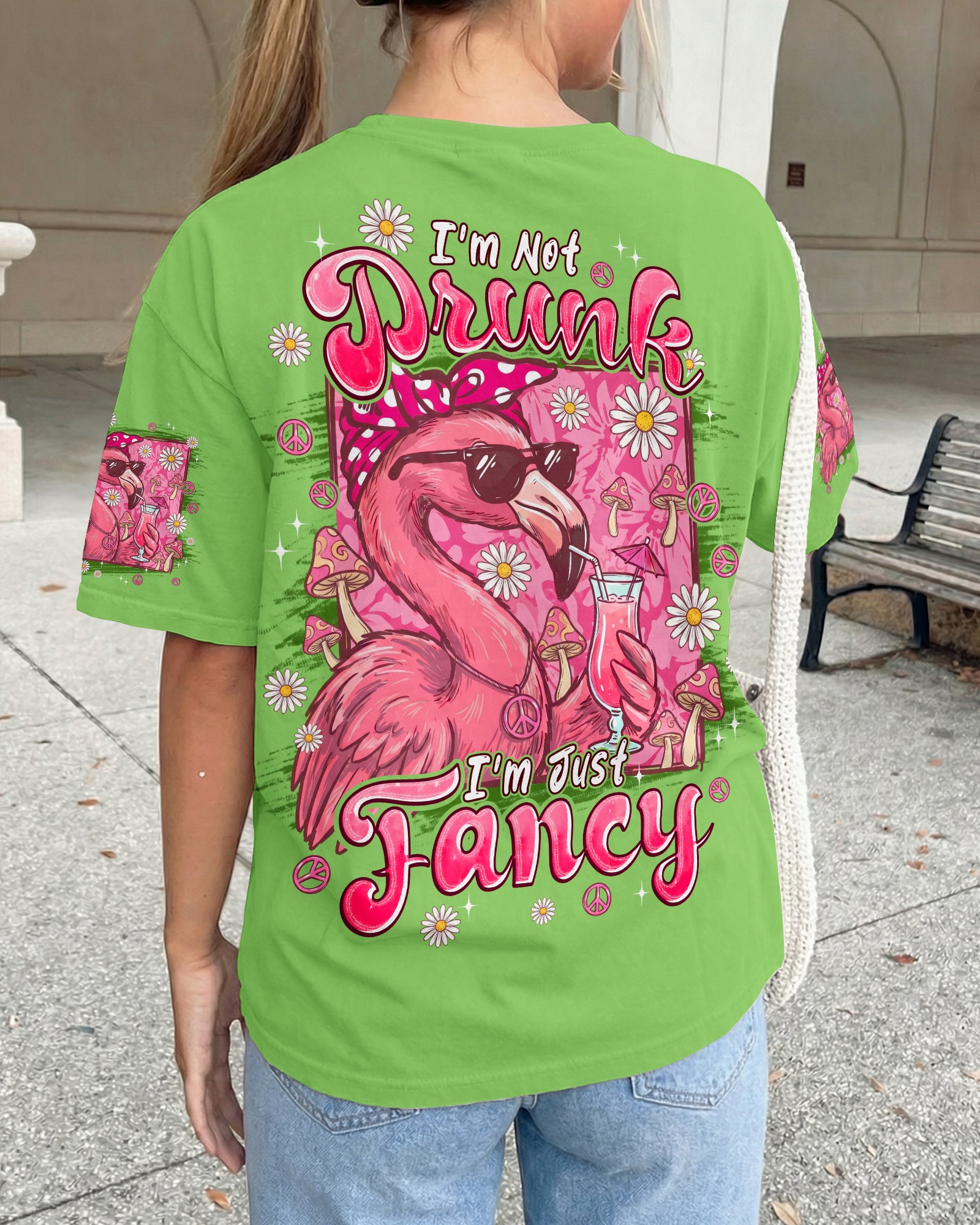 I'M NOT DRUNK I'M JUST FANCY FLAMINGO ALL OVER PRINT - TYPQ1607261