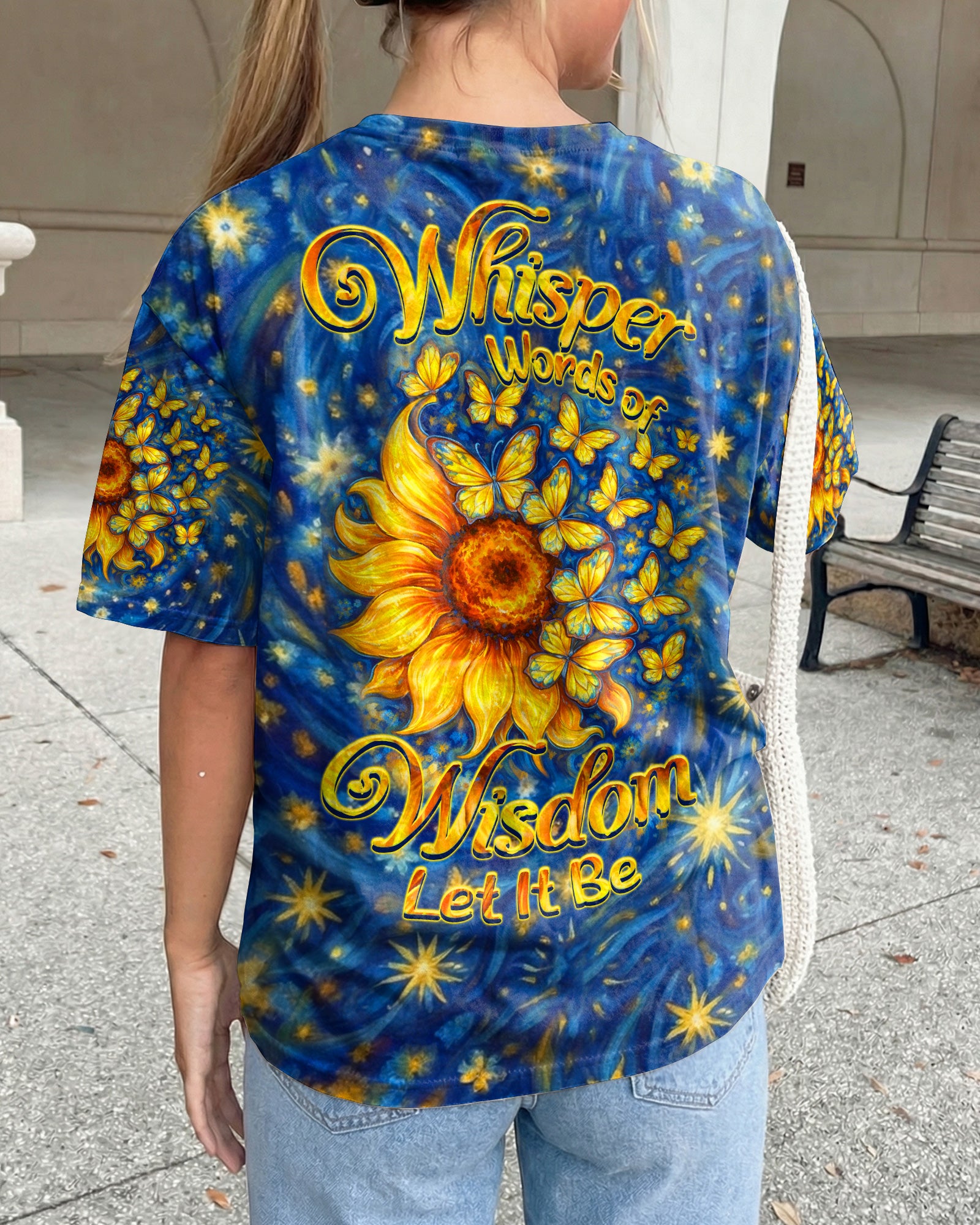 WHISPER WORDS OF WISDOM LET IT BE BUTTERFLY SUNFLOWER  ALL OVER PRINT - TLHN0704261