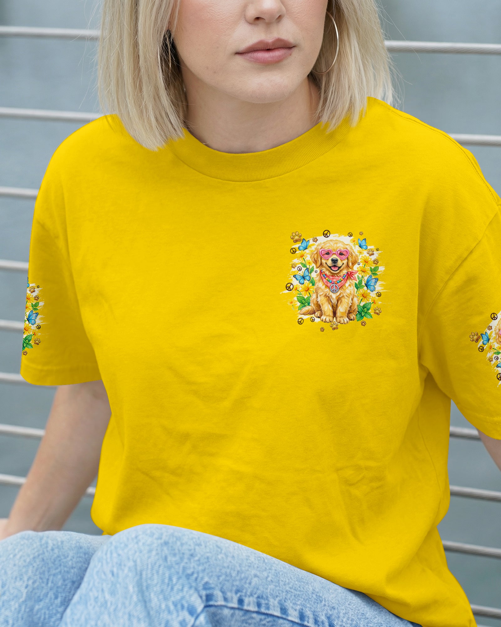 WHISPER WORDS OF WISDOM LET IT BE GOLDEN RETRIEVER PUPPY DOG ALL OVER PRINT - TYQY1105262
