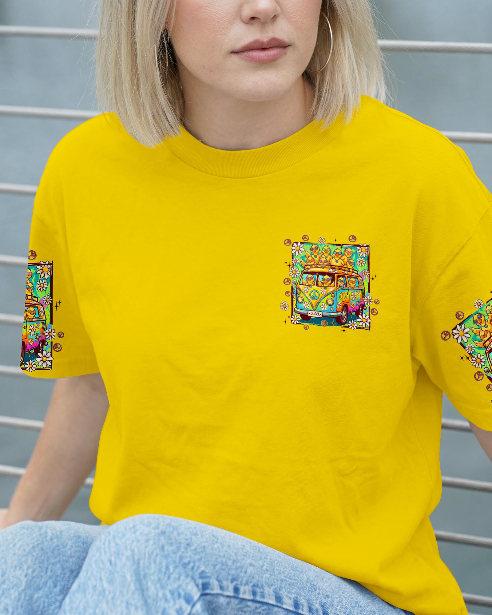 PEACE LOVE AND DUCKS ALL OVER PRINT - TYPQ2407263
