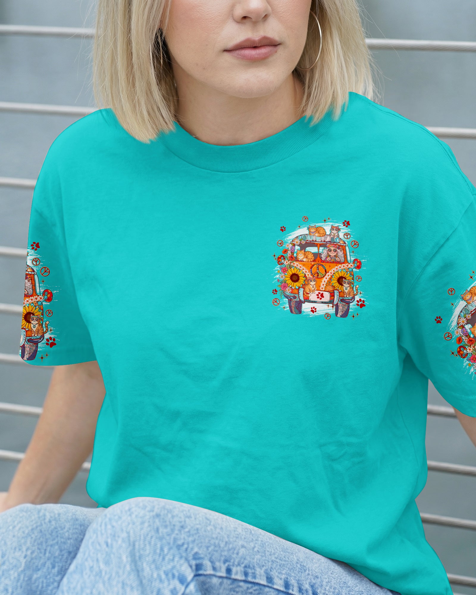 PEACE LOVE AND MEOW ALL OVER PRINT - TYPQ2107261