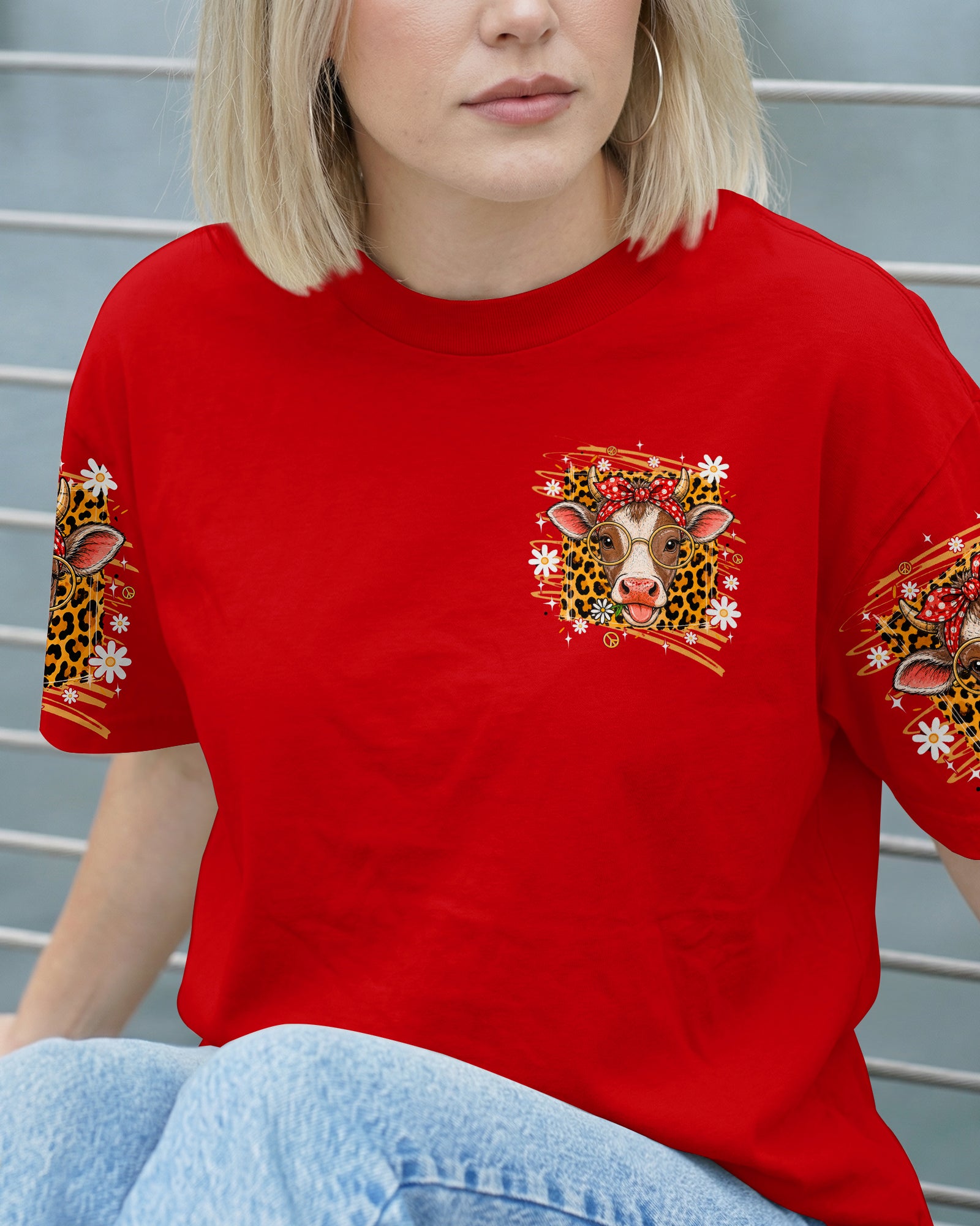 CRAZY HEIFER DOWN THE STREET COW ALL OVER PRINT  - TLTW2306262
