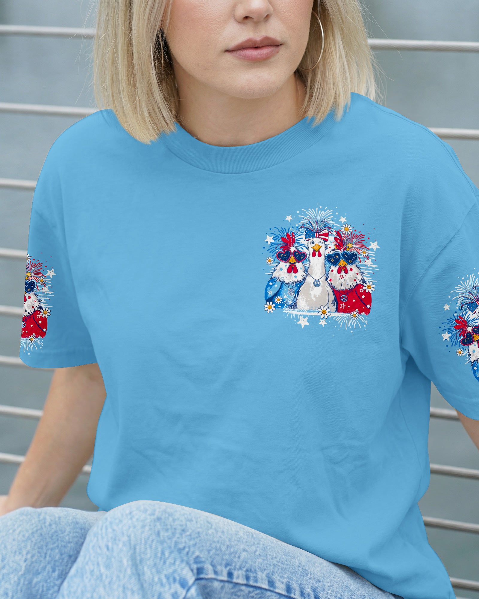 CHICKA BOOM BOOM HIPPIE CHICKEN ALL OVER PRINT - TY2105261