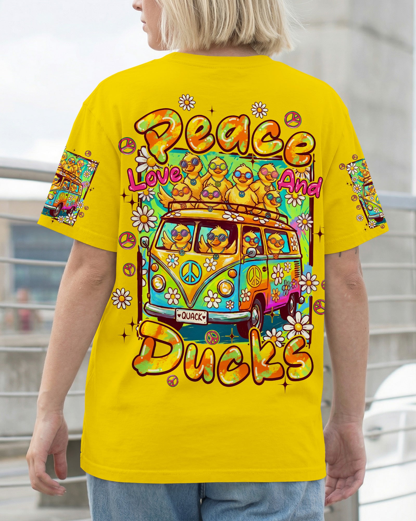 PEACE LOVE AND DUCKS ALL OVER PRINT - TYPQ2407263