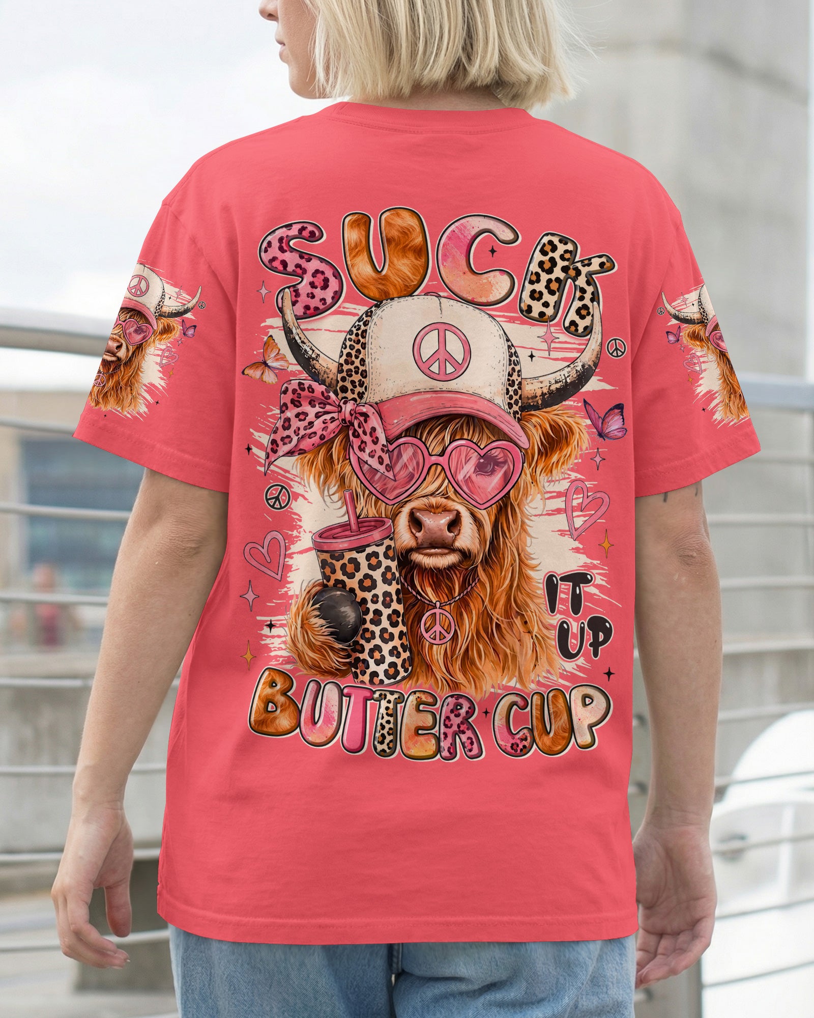SUCK IT UP BUTTERCUP HIGHLAND COW ALL OVER PRINT - TYLN0608261