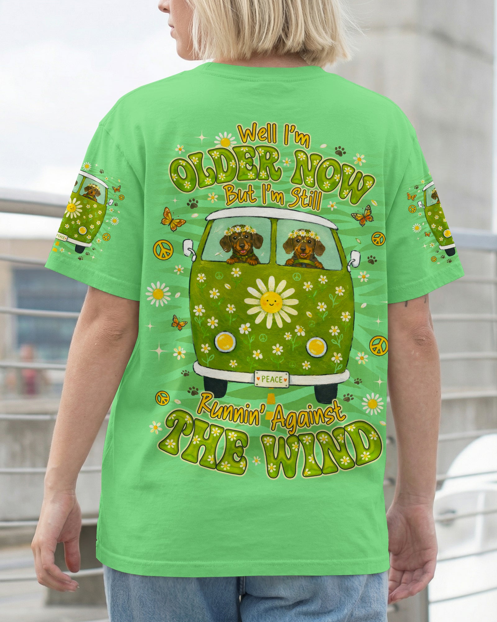 RUNNING AGAINST THE WIND DACHSHUND DOG  ALL OVER PRINT - TLNO2605261