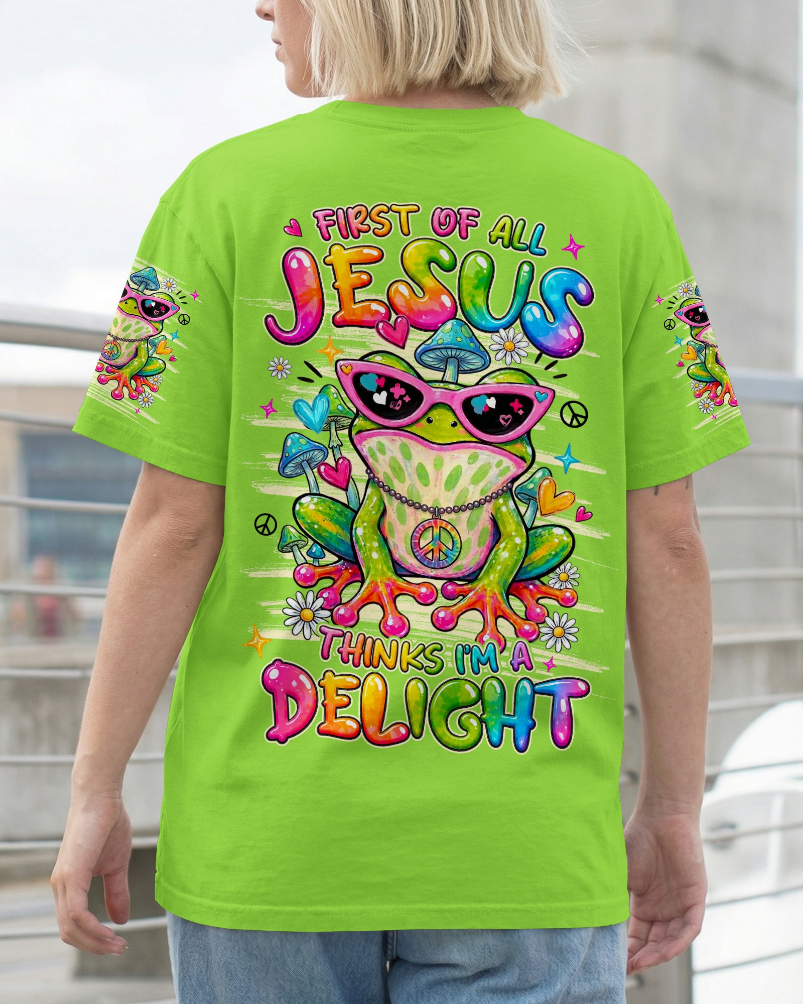 JESUS THINKS I'M A DELIGHT FROG ALL OVER PRINT - TYLN1407261