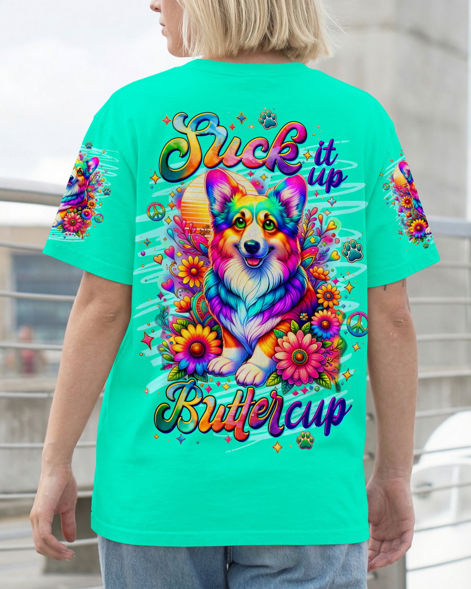 SUCK IT UP BUTTERCUP CORGI DOG ALL OVER PRINT - TLTW0906262
