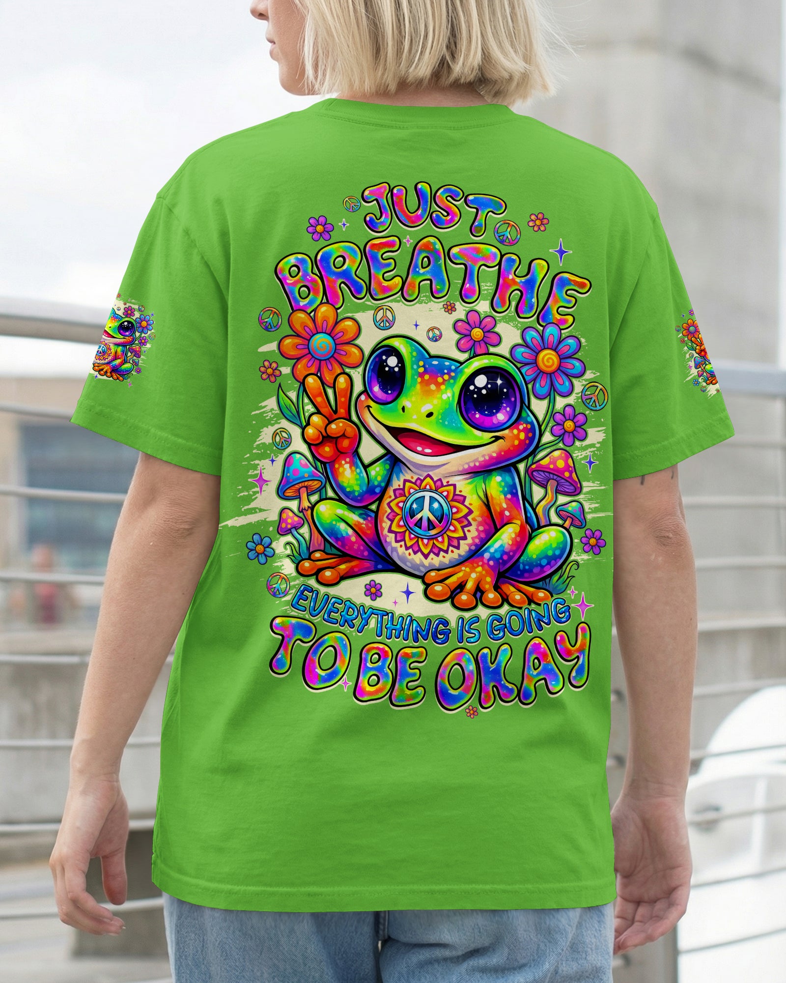 JUST BREATHE FROG ALL OVER PRINT - TYQY1605262