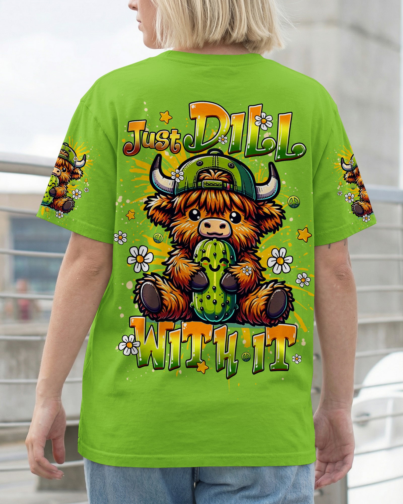 JUST DILL WITH IT COW ALL OVER PRINT - TLHG1106261