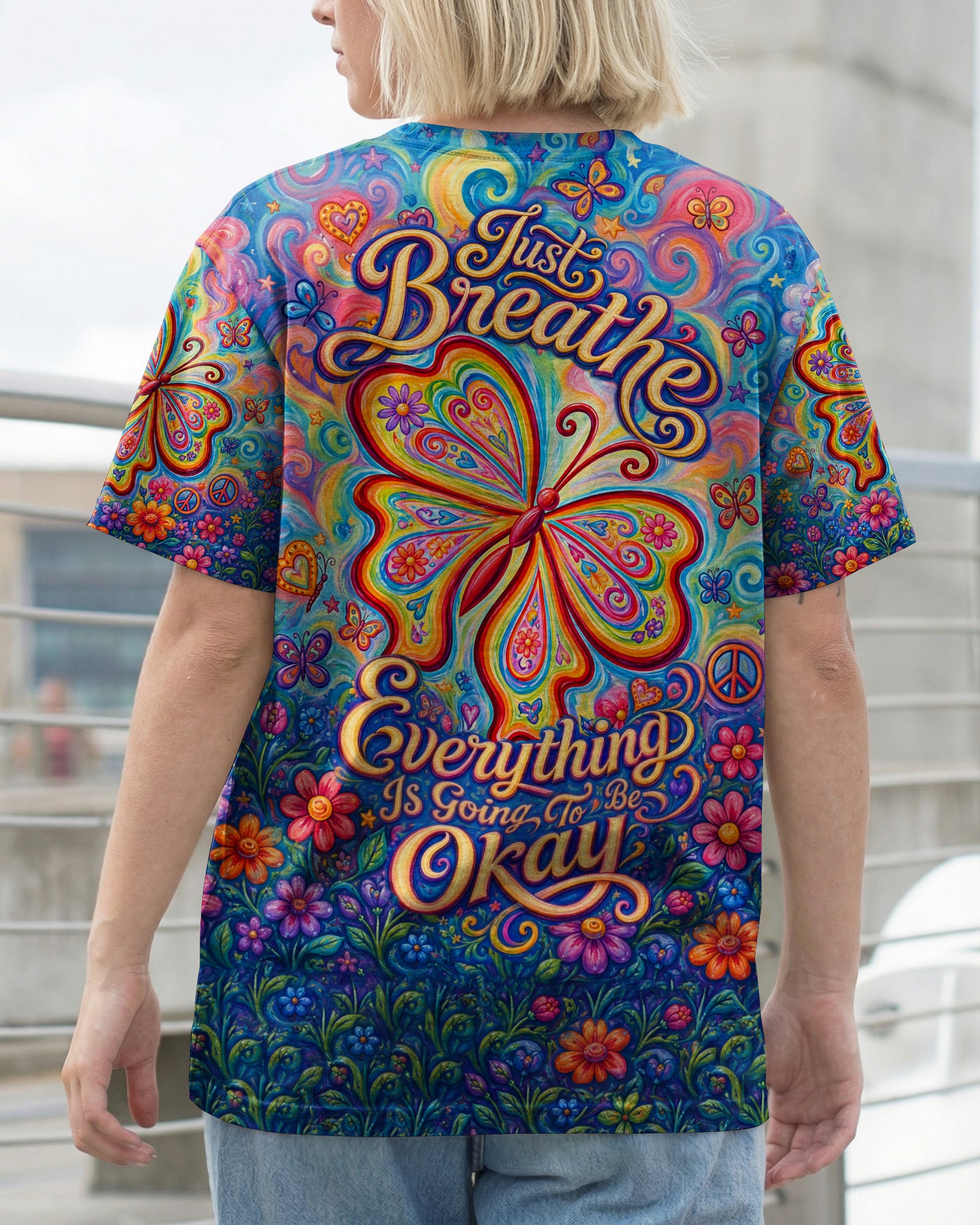 JUST BREATHE BUTTERFLY ALL OVER PRINT - TLTW1205262