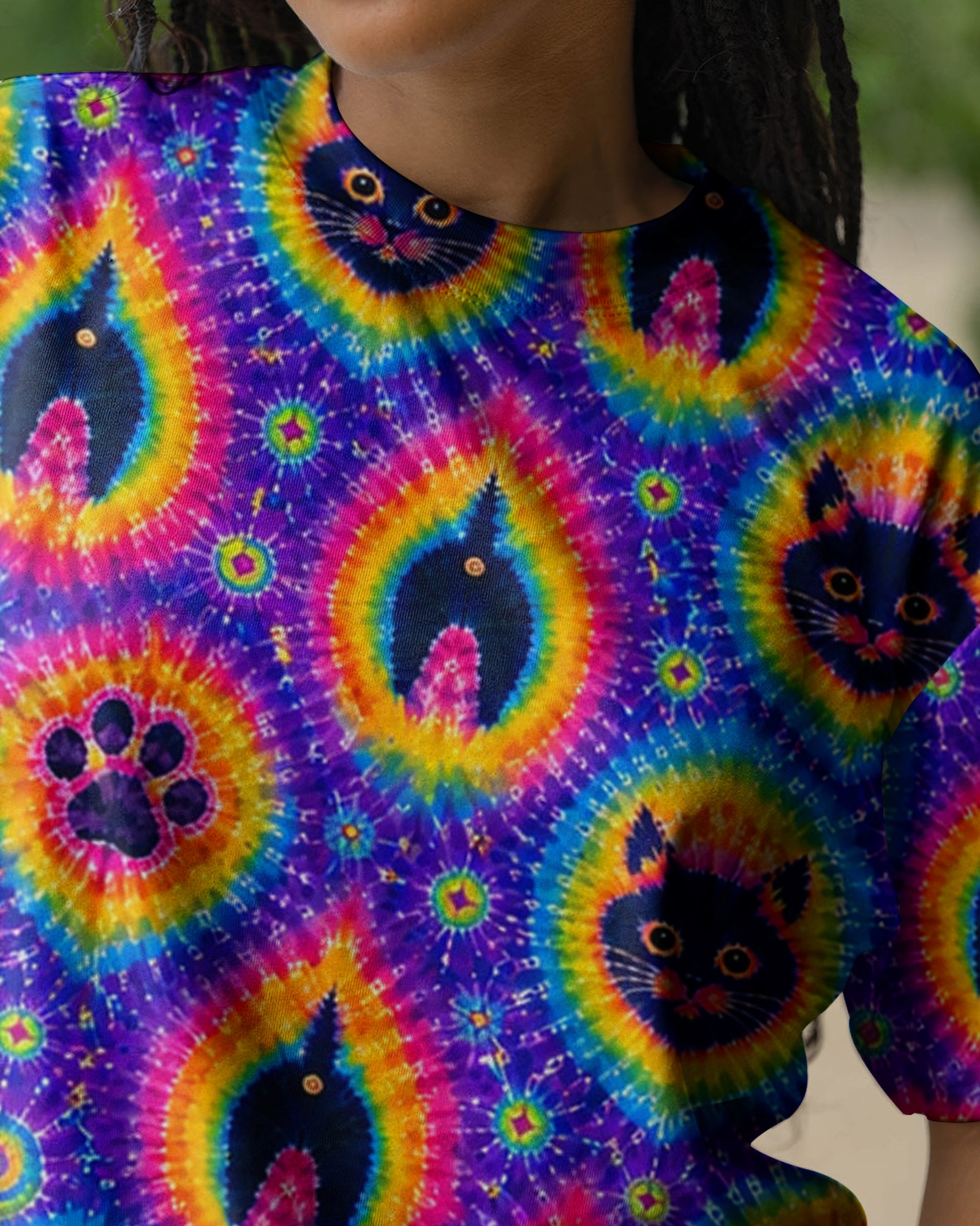 FUNNY CAT PAW PRINT ALL OVER PRINT - TLHN0907261