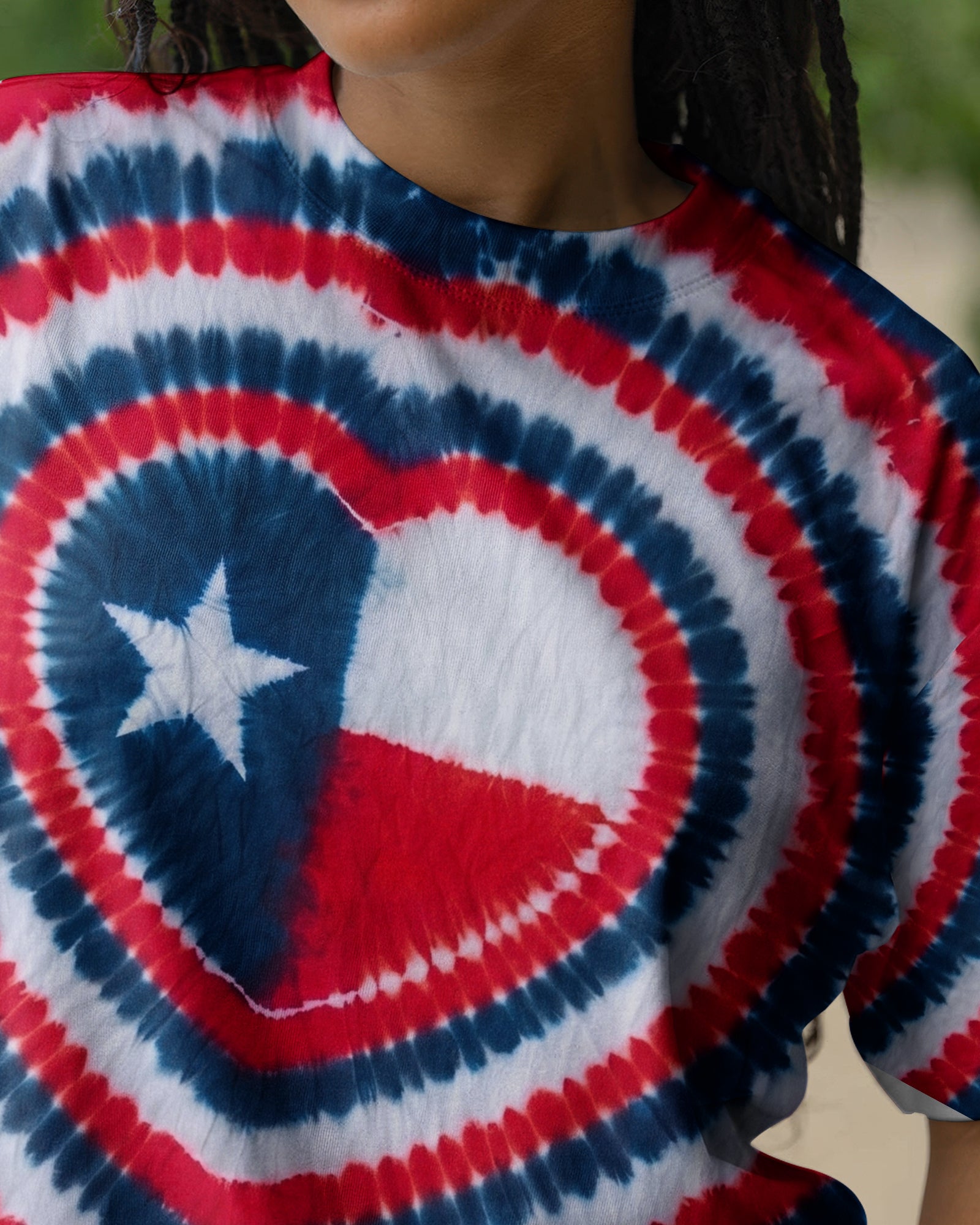 HEART TEXAS STATE RED WHITE & BLUE SWIRL ALL OVER PRINT - TLNO1206262