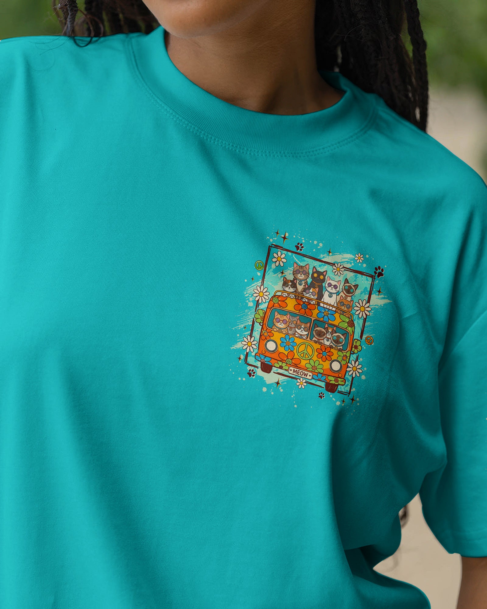PEACE LOVE AND MEOW CATS ALL OVER PRINT - TYLN2407263
