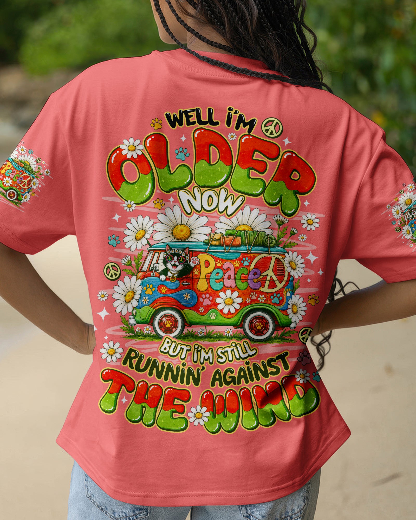 RUNNING AGAINST THE WIND BUS CAT ALL OVER PRINT - TLNO1007262