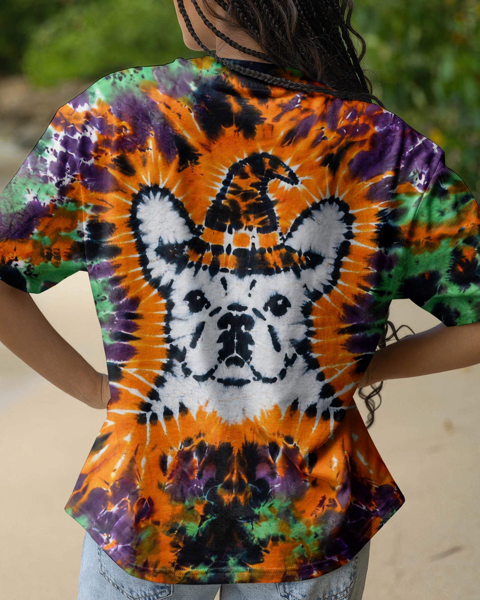 FRENCH BULLDOG WITCH HALLOWEEN BURST ALL OVER PRINT - TLHG2107262
