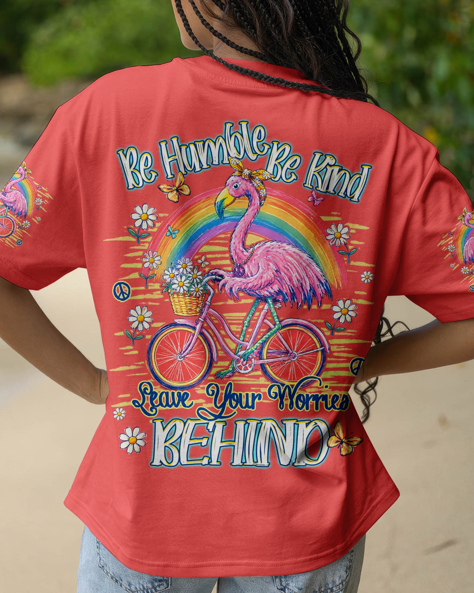 BE HUMBLE BE KIND FLAMINGO ALL OVER PRINT  - TLHG0107264