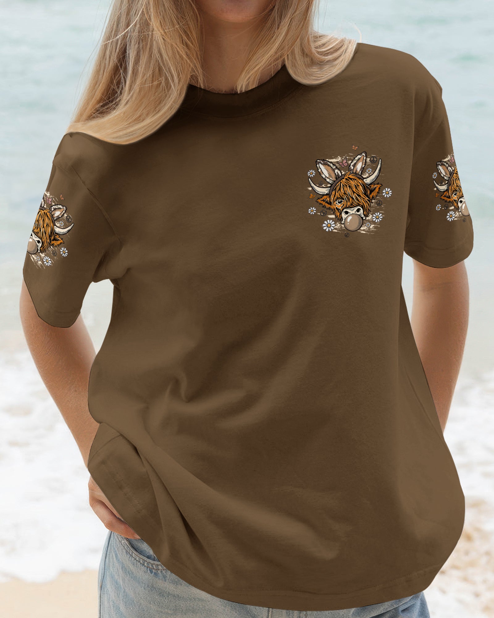 LITTLE COUNTRY LOTTA ATTITUDE COW ALL OVER PRINT  - TLTW1106262