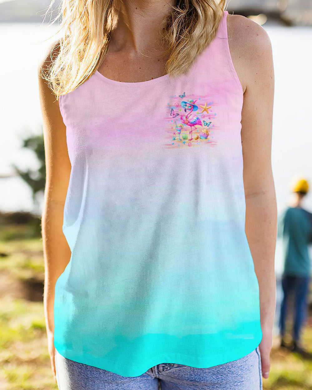 DON'T WORRY BE HIPPIE FLAMINGO ALL OVER PRINT - YHLT2405244