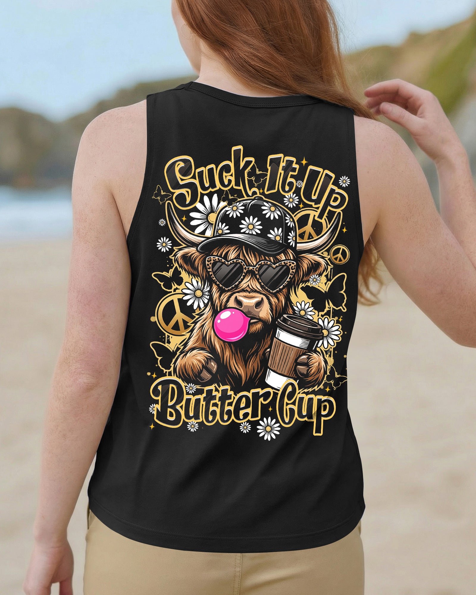 SUCK IT UP BUTTERCUP HIGHLAND COW ALL OVER PRINT - TLHN2007263