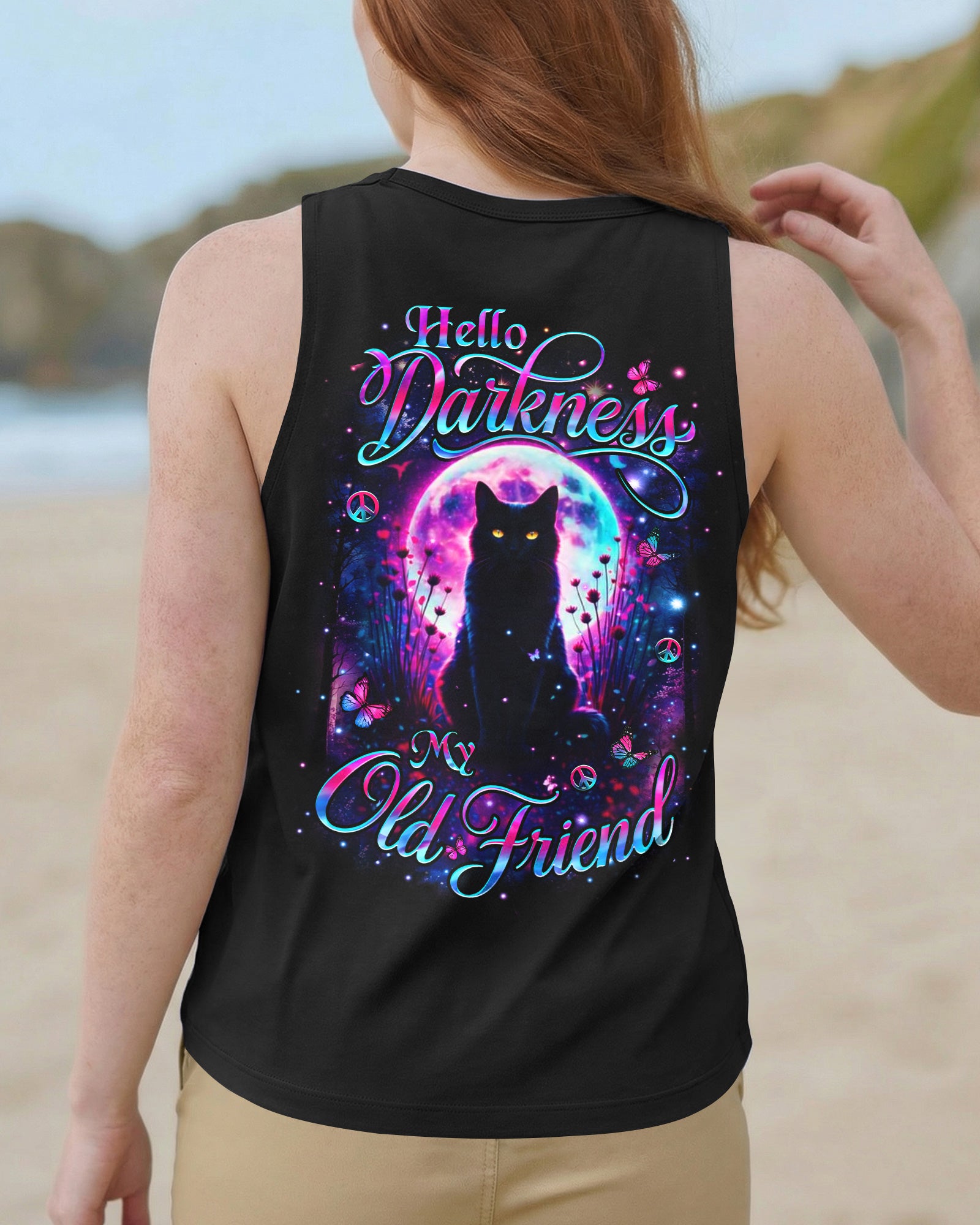 HELLO DARKNESS MY OLD FRIEND CAT ALL OVER PRINT - YHHN1002261