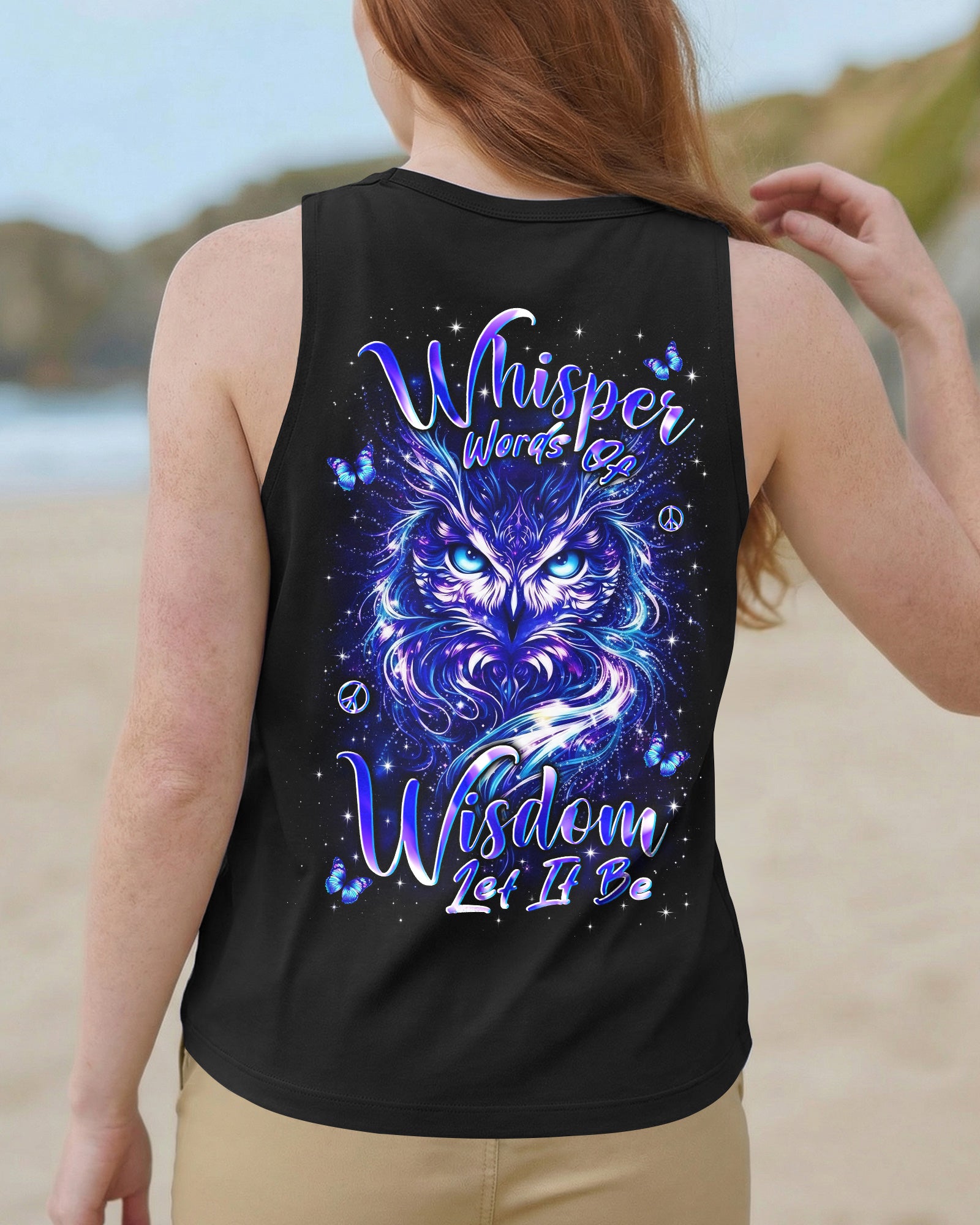 WHISPER WORDS OF WISDOM LET IT BE OWL ALL OVER PRINT - YHLN0602262