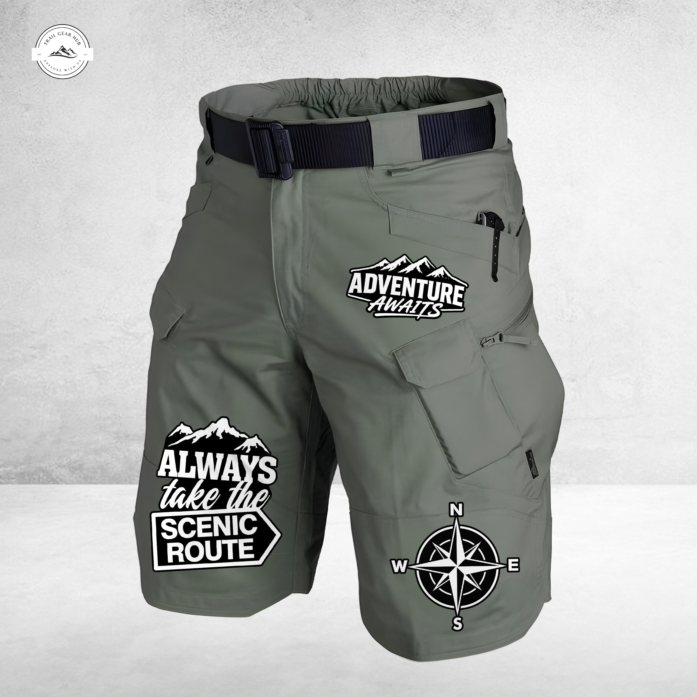 Trail Gear Hub front pocket shorts color view