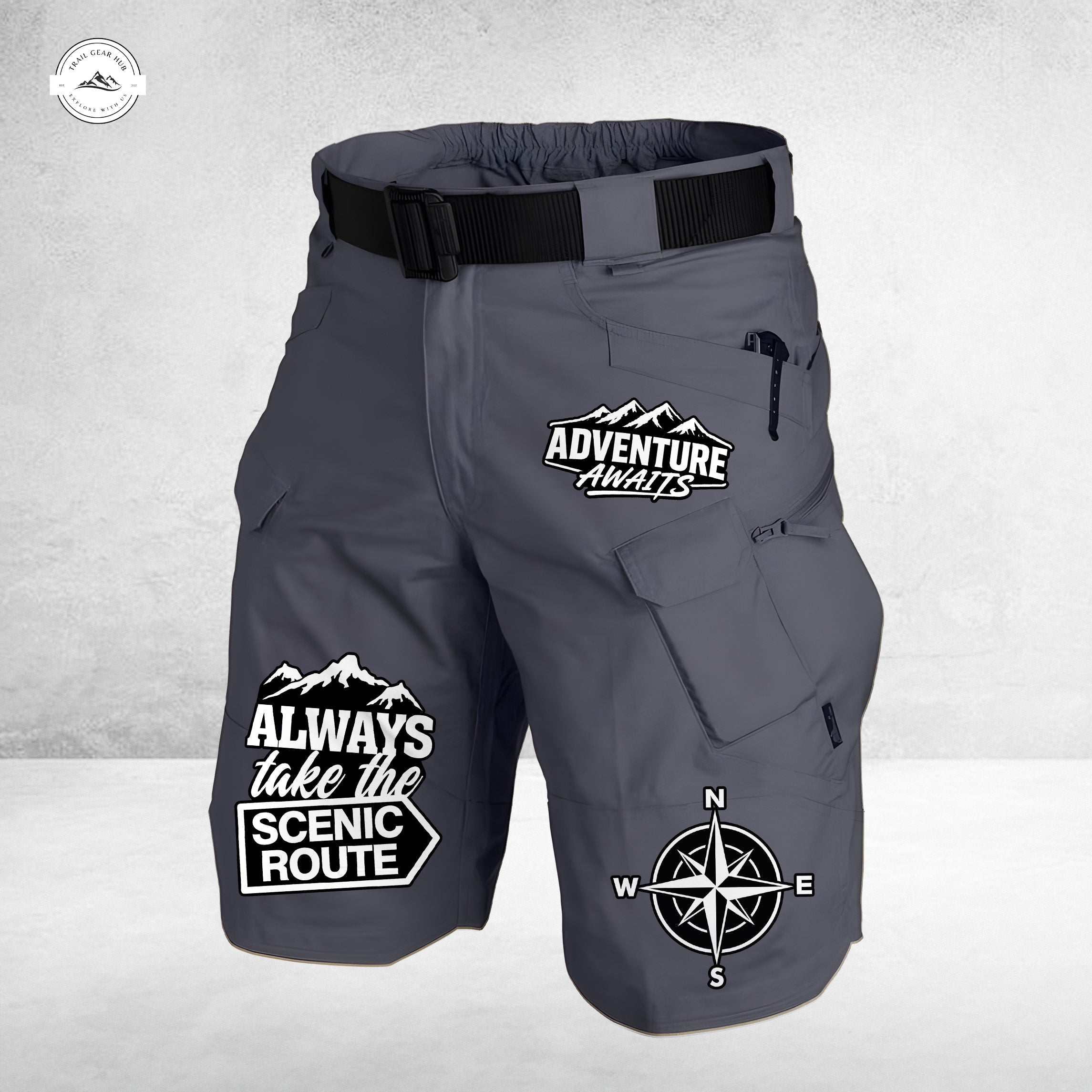 Trail Gear Hub front pocket shorts color view
