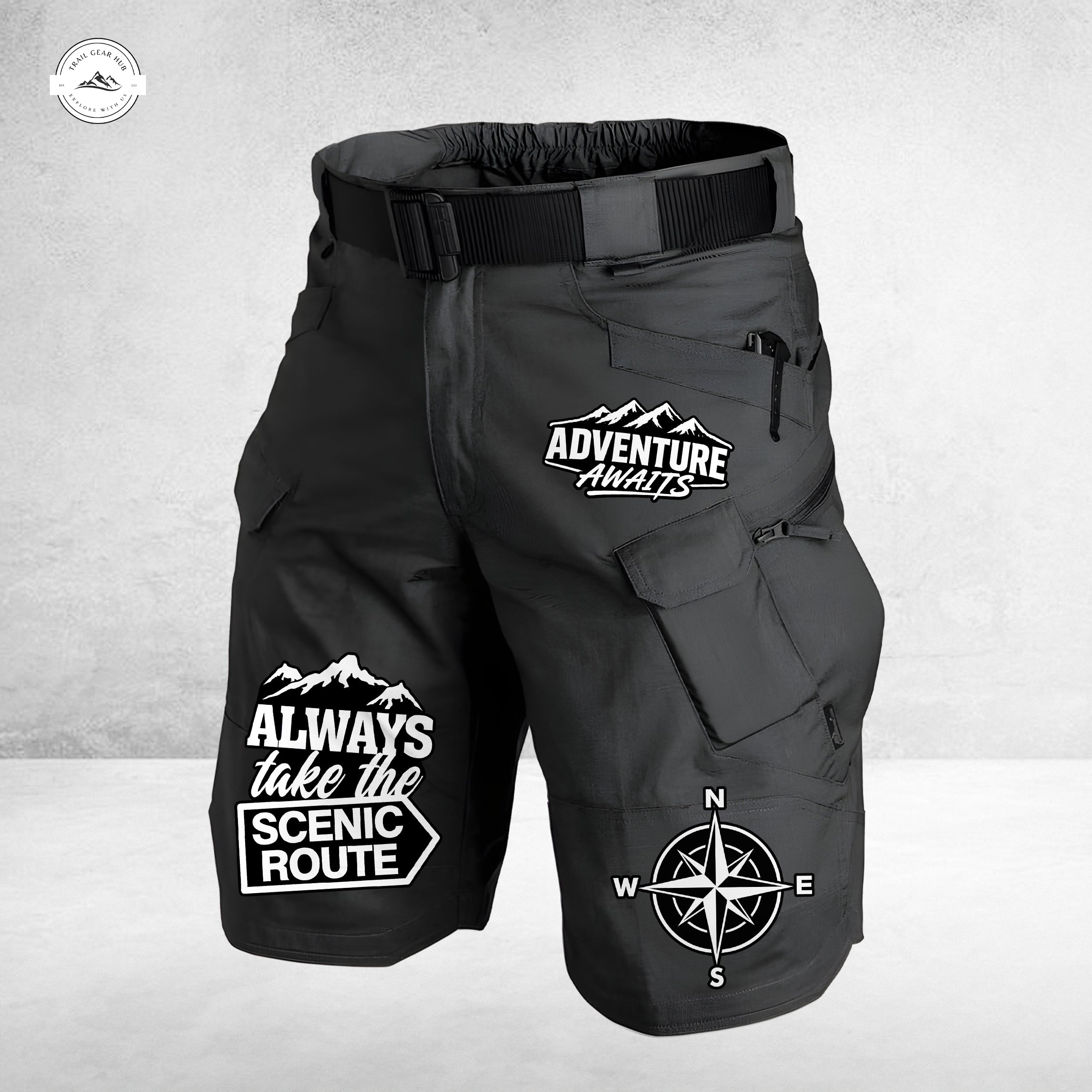 Trail Gear Hub front pocket shorts color view