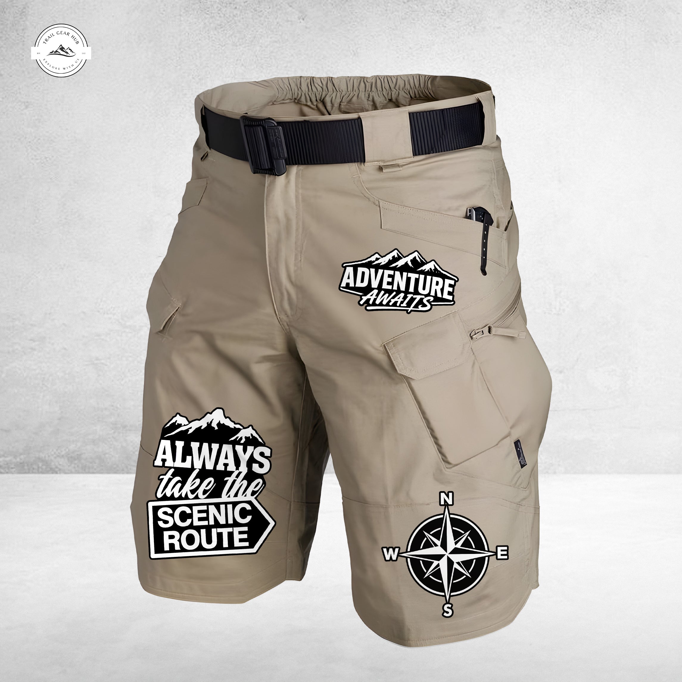 Trail Gear Hub front pocket shorts color view