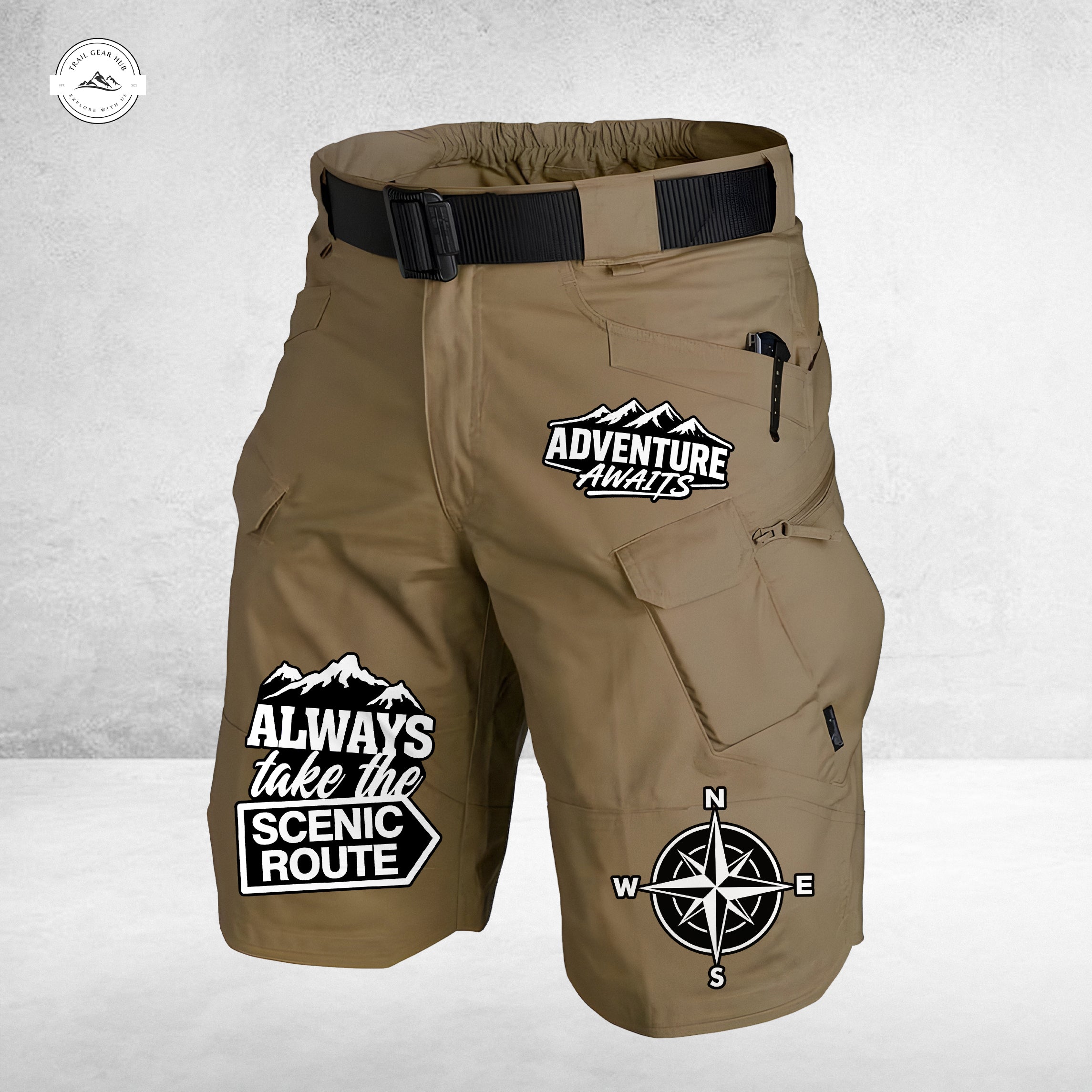 Trail Gear Hub front pocket shorts color view