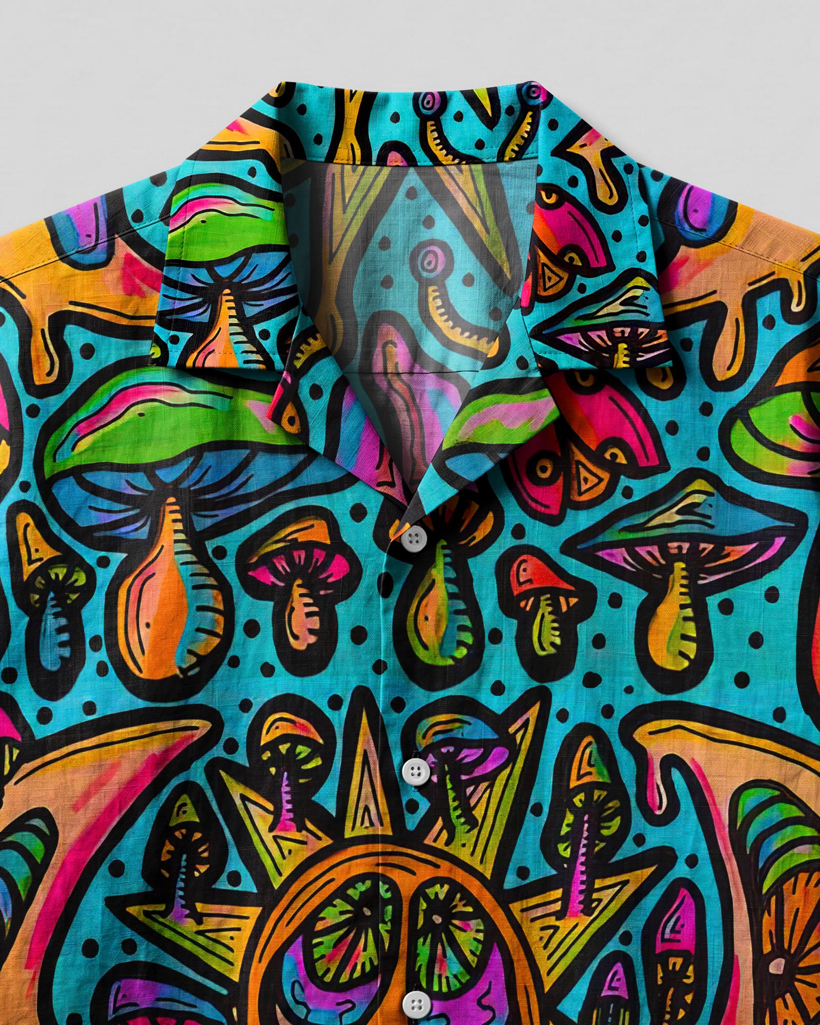 SUN MOON MUSHROOM CAMP SHIRT - TLNZ0108235