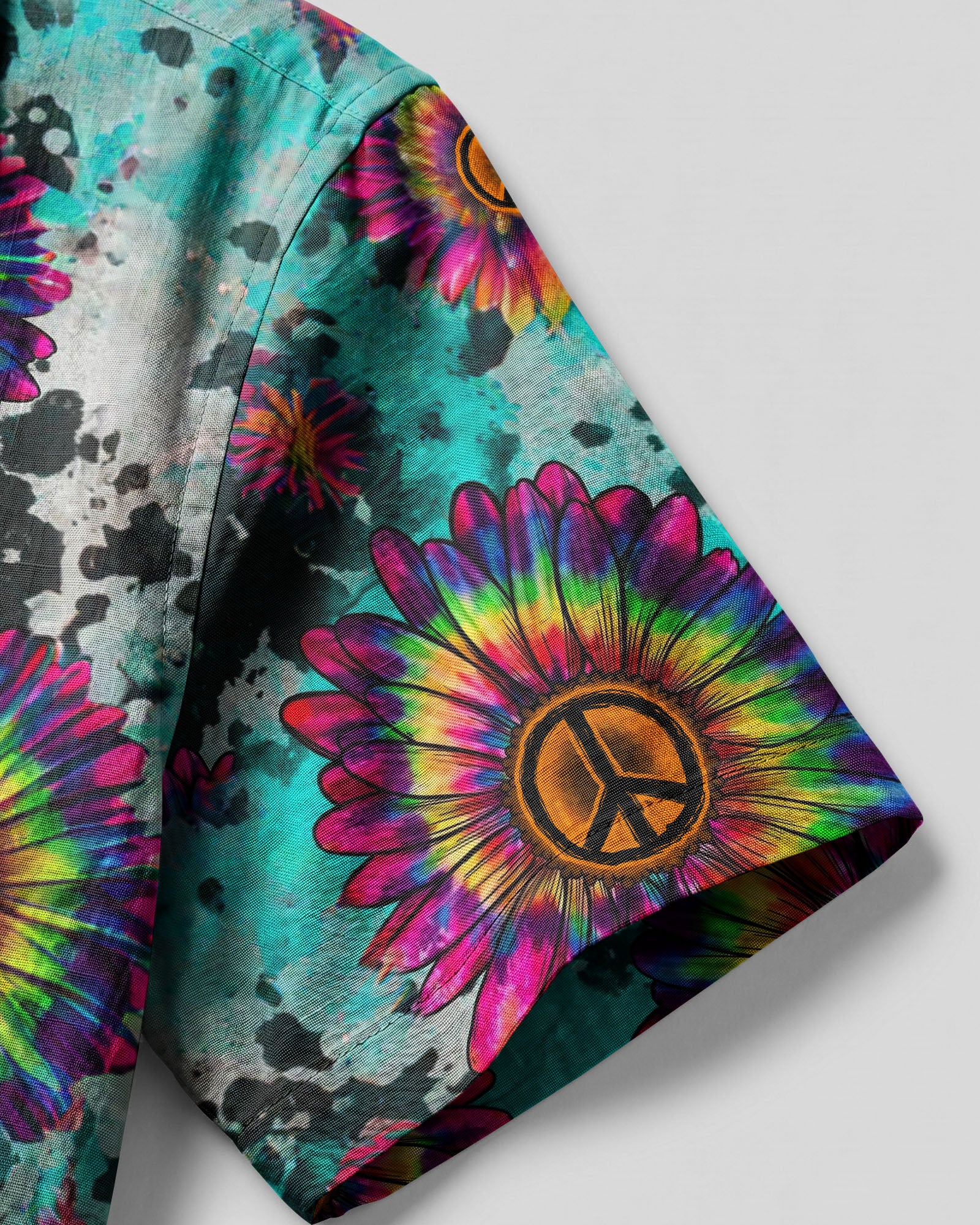SUNFLOWER TIE DYE PEACE CAMP SHIRT - TLNZ0607231