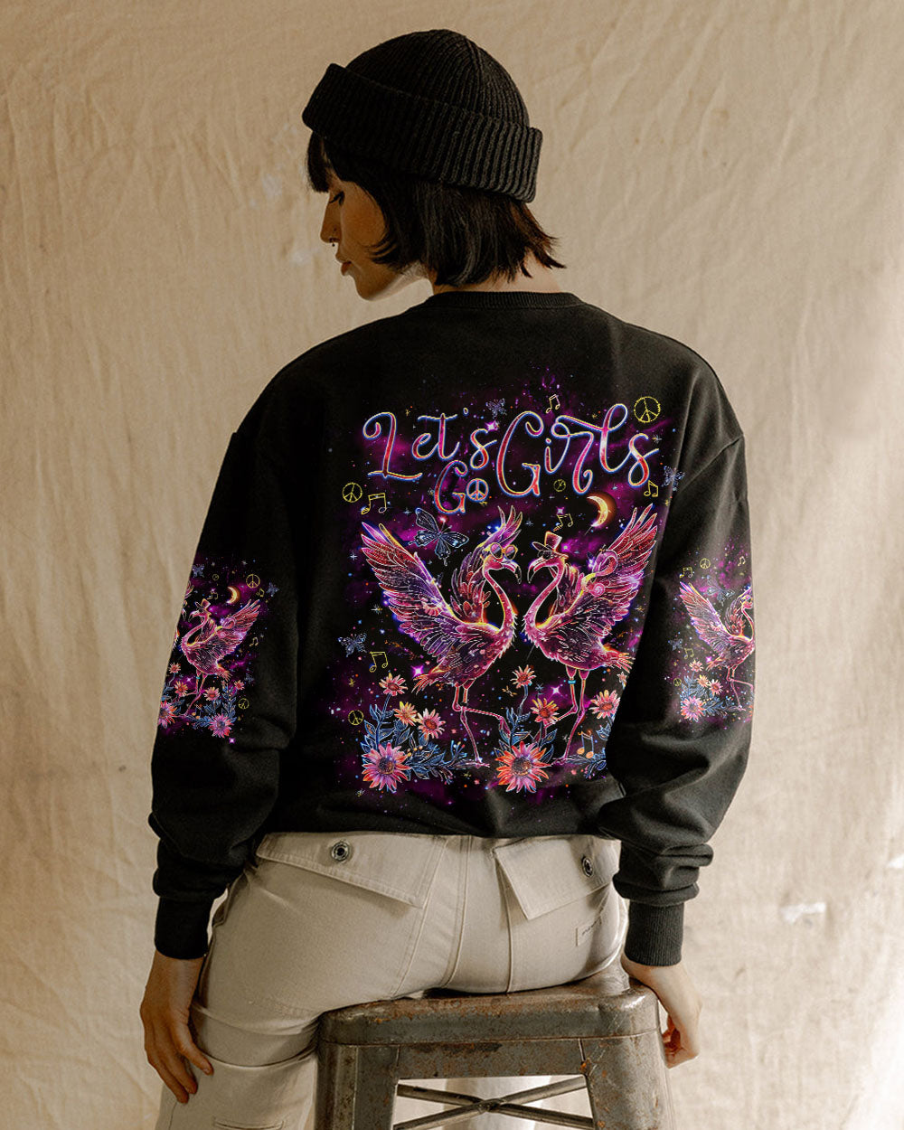 LET'S GO GIRLS FLAMINGO ALL OVER PRINT - TLNZ2204244
