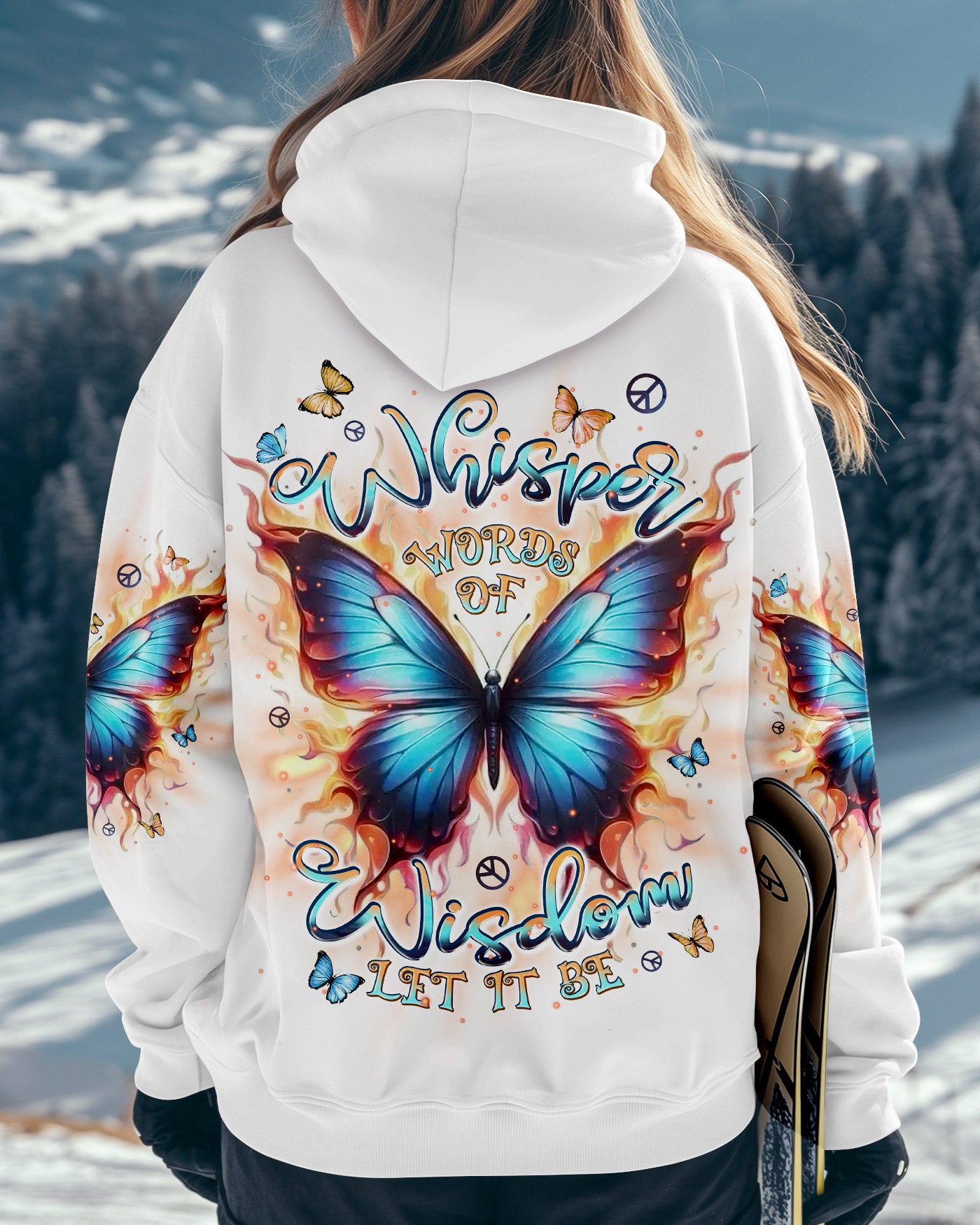 WHISPER WORDS OF WISDOM LET IT BE BUTTERFLY ALL OVER PRINT  - TLPQ0111242
