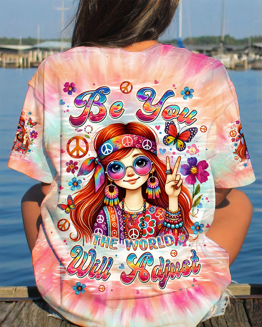 BE YOU THE WORLD WILL ADJUST GIRL ALL OVER PRINT - TLPQ0208242