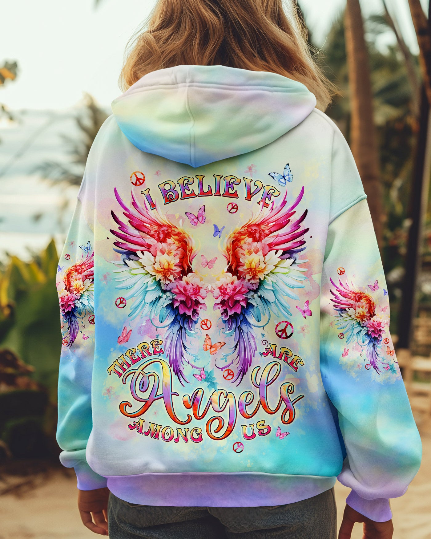 I BELIEVE THERE ARE ANGELS AMONG US WINGS ALL OVER PRINT - TLPQ0210242