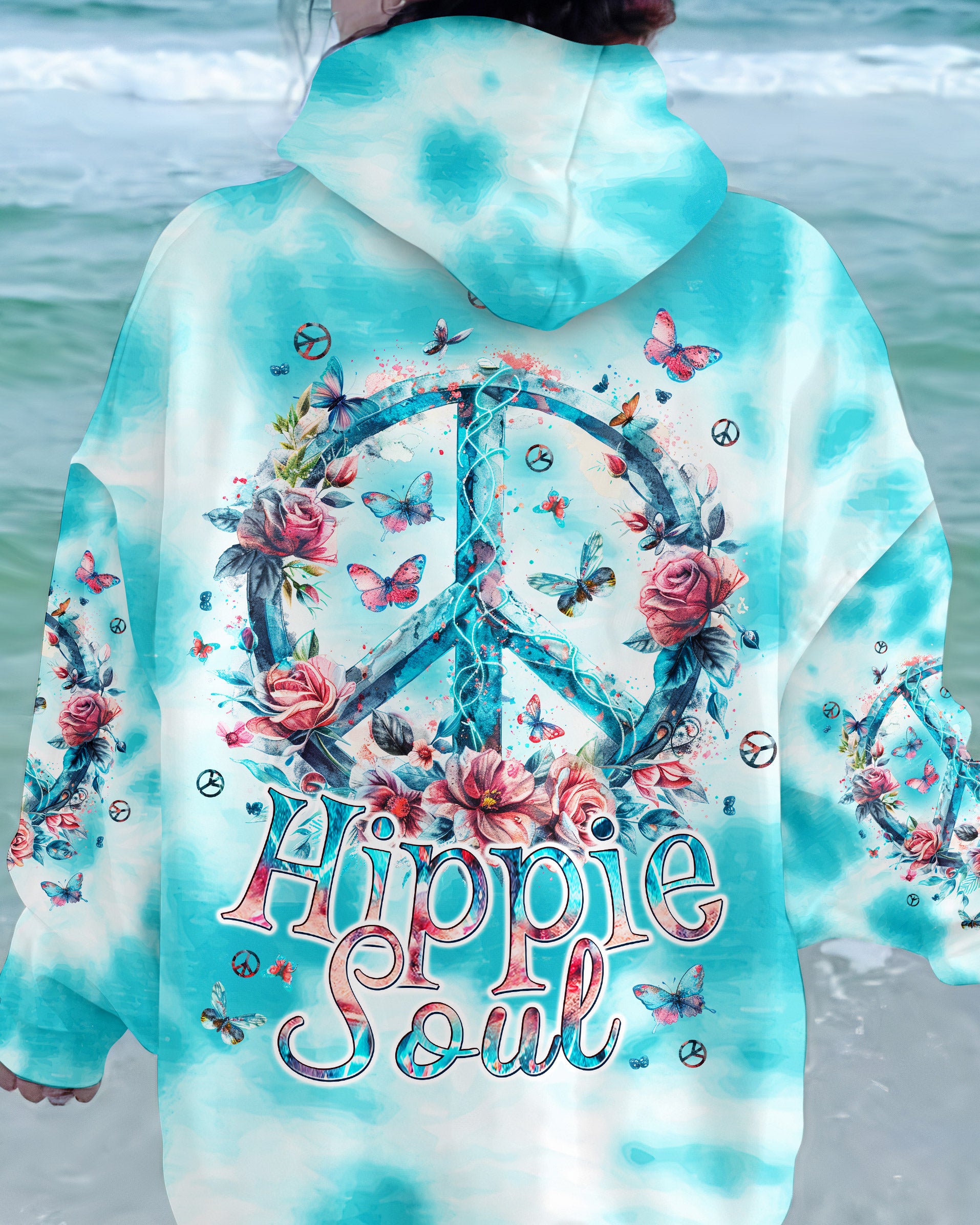 HIPPIE SOUL PEACE FLOWER ALL OVER PRINT - TLPQ0404244