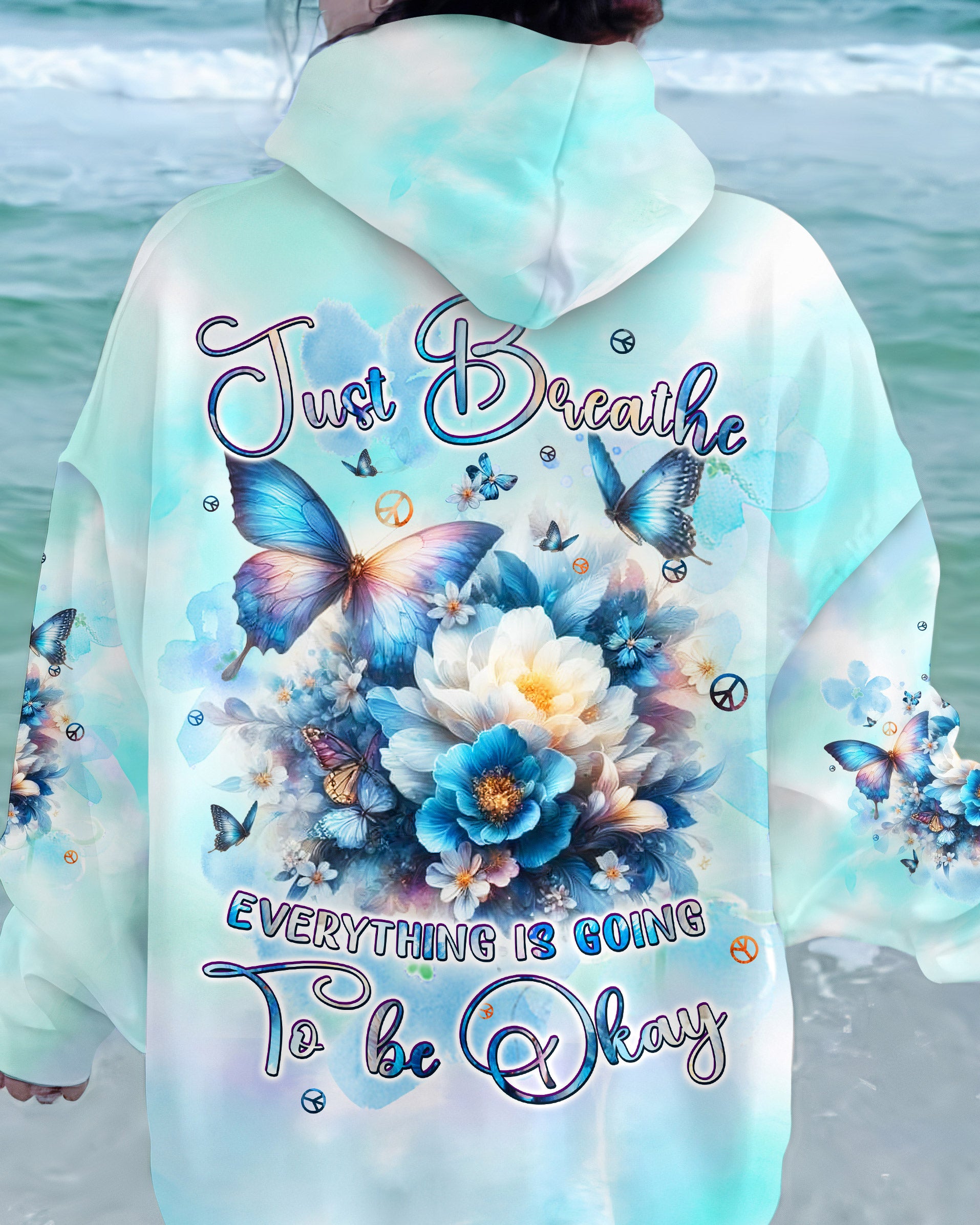 JUST BREATHE BUTTERFLY ALL OVER PRINT - TLPQ0504243