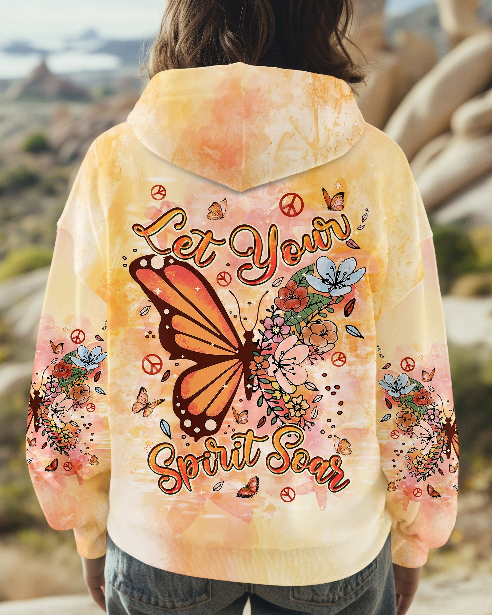 LET YOUR SPIRIT SOAR BUTTERFLY ALL OVER PRINT - TLPQ0509241