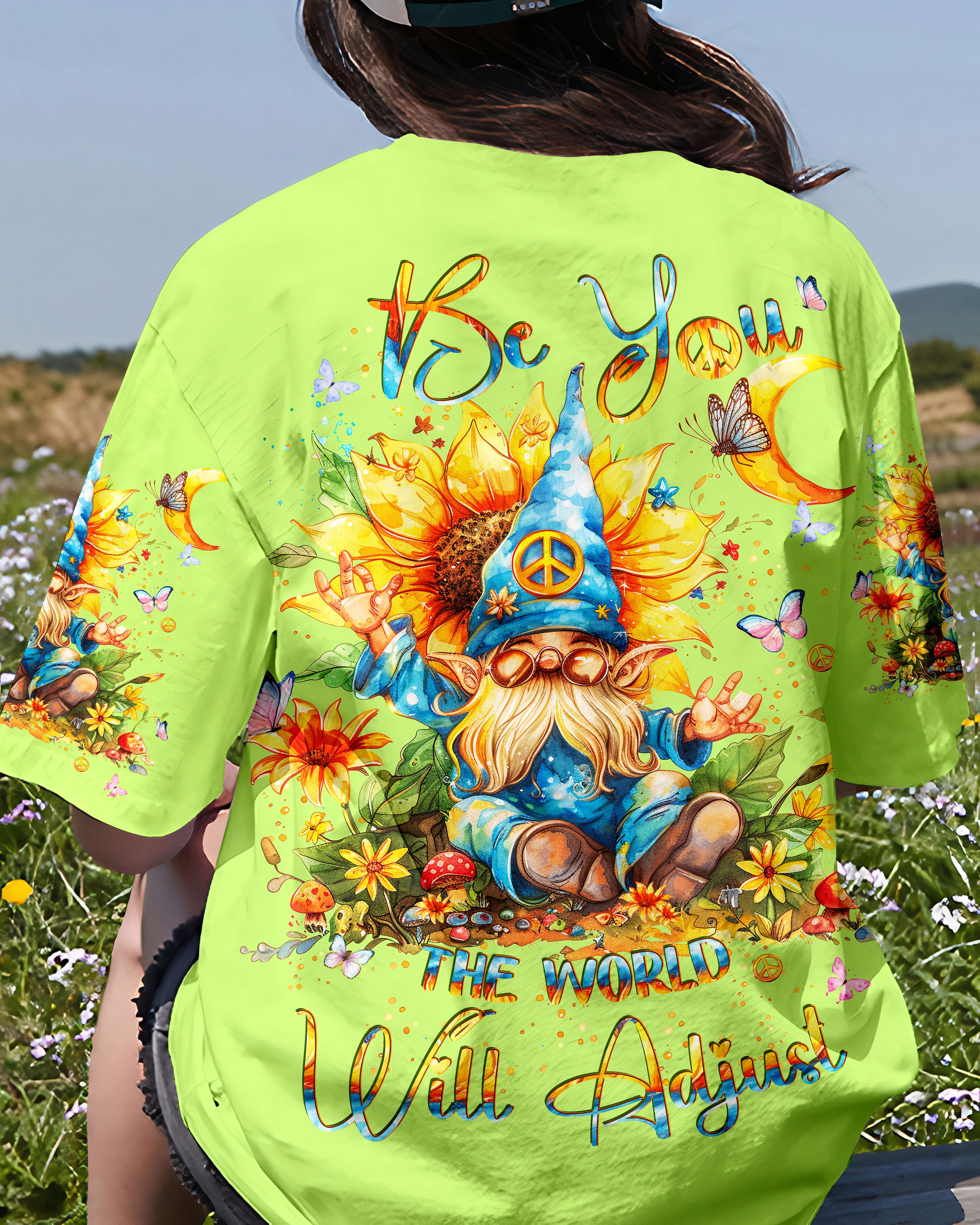 BE YOU THE WORLD WILL ADJUST GNOME ALL OVER PRINT - TLPQ0703243