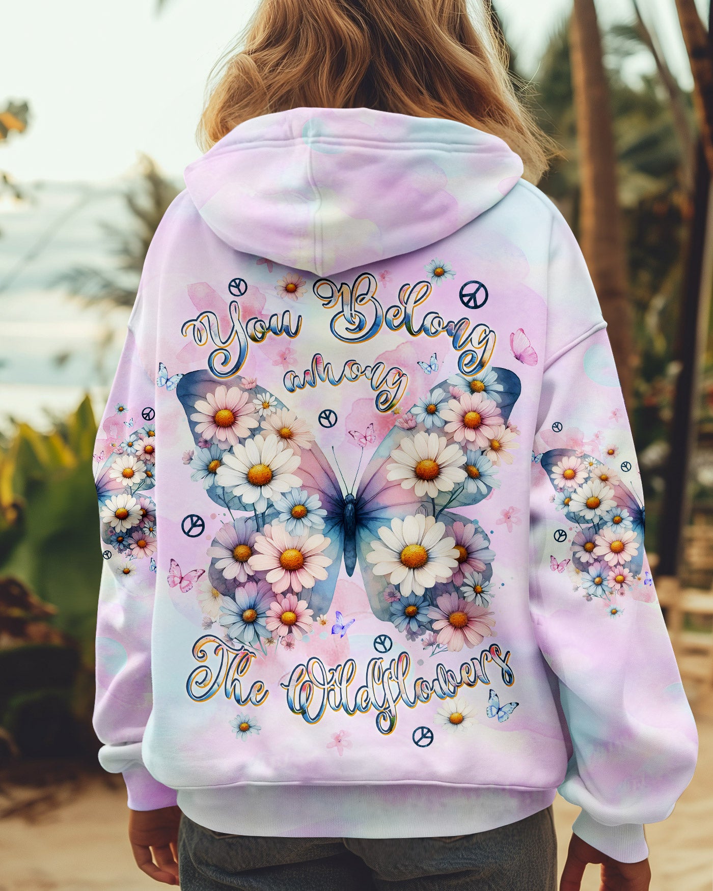 YOU BELONG AMONG THE WILDFLOWERS BUTTERFLY ALL OVER PRINT  - TLPQ0810241