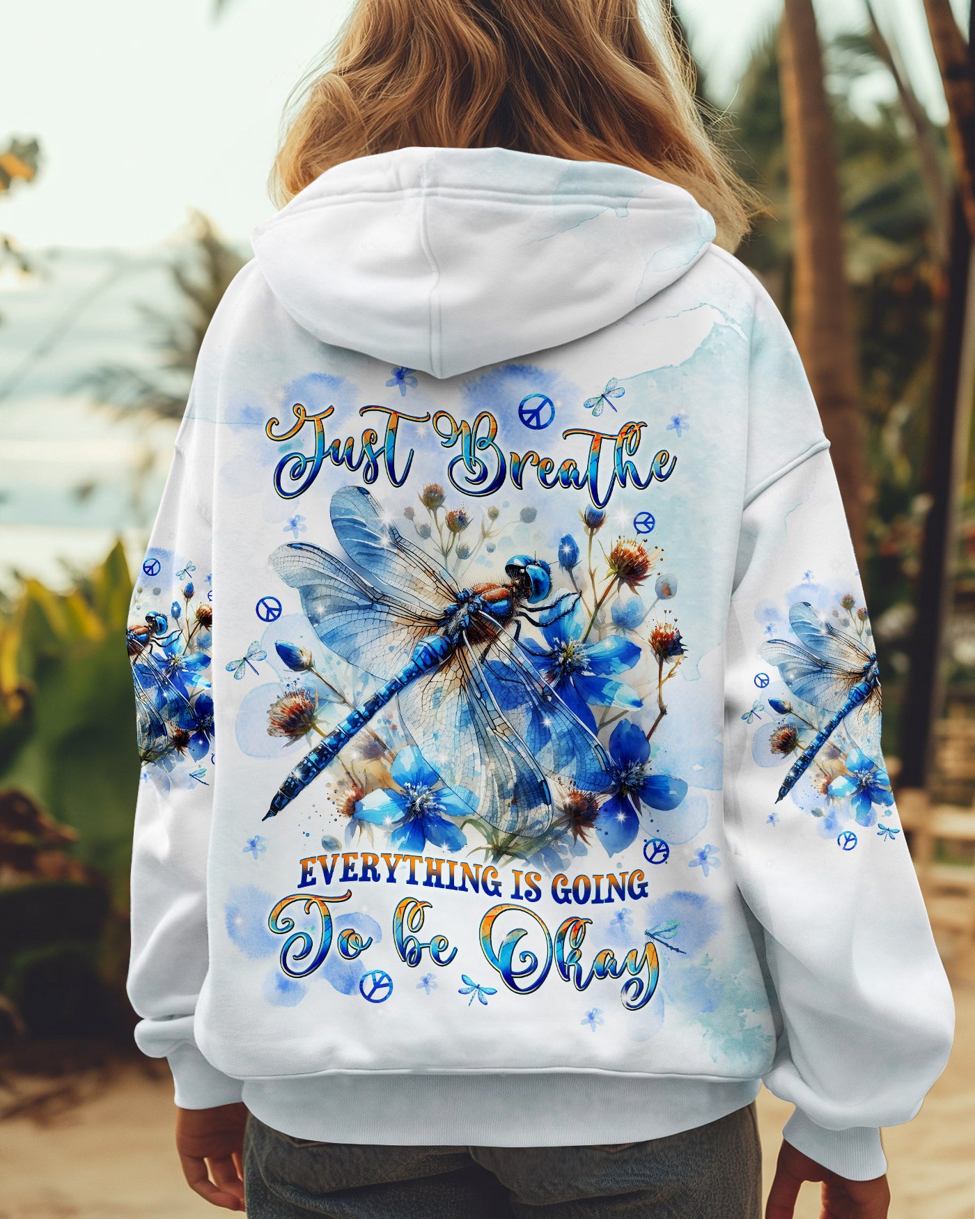 JUST BREATHE DRAGONFLY ALL OVER PRINT  - TLPQ0910243